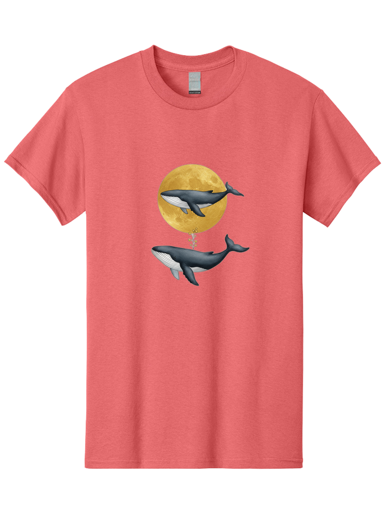 Whales-And-Moon-1 Men'S Graphic Tee, 100% Cotton, Comfortable Casual Summer Wear, Machine Washable, Vintage Camera, Old Camera, Antique Camera, Black Camera, Classic Photography, Photography Equipment, Nostalgic Device, Film Camera, Camera Art Baj303 5