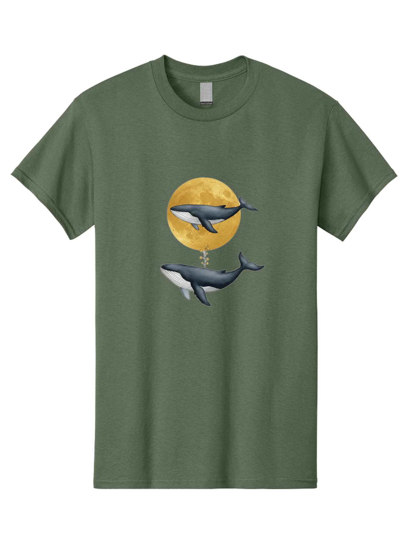 Whales-And-Moon-1 Men'S Graphic Tee, 100% Cotton, Comfortable Casual Summer Wear, Machine Washable, Vintage Camera, Old Camera, Antique Camera, Black Camera, Classic Photography, Photography Equipment, Nostalgic Device, Film Camera, Camera Art Baj303 11