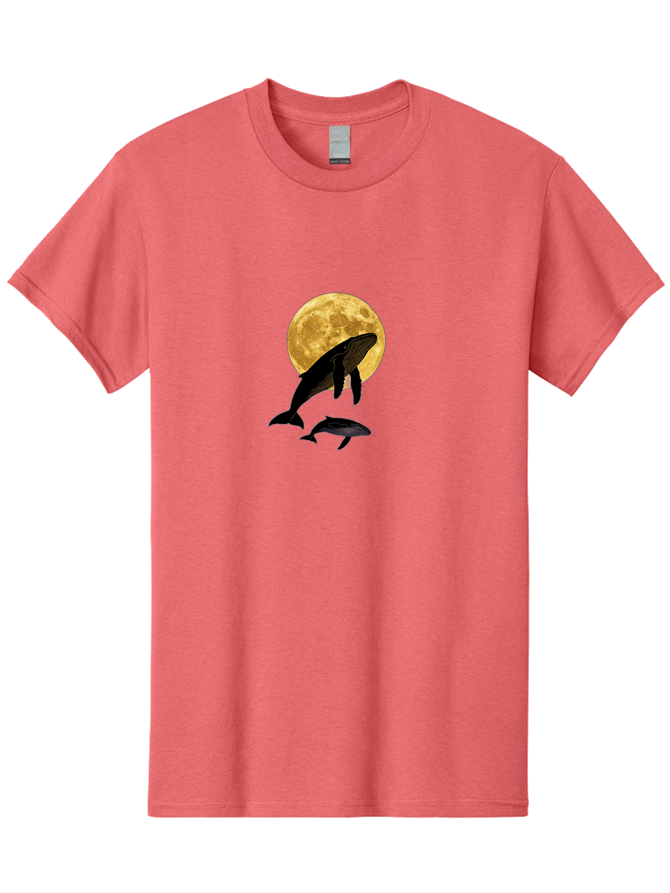 Whales-And-Moon-2 Men'S Graphic Tee, 100% Cotton, Comfortable Casual Summer Wear, Machine Washable, Vintage Camera, Old Camera, Antique Camera, Black Camera, Classic Photography, Photography Equipment, Nostalgic Device, Film Camera, Camera Art Baj304 2