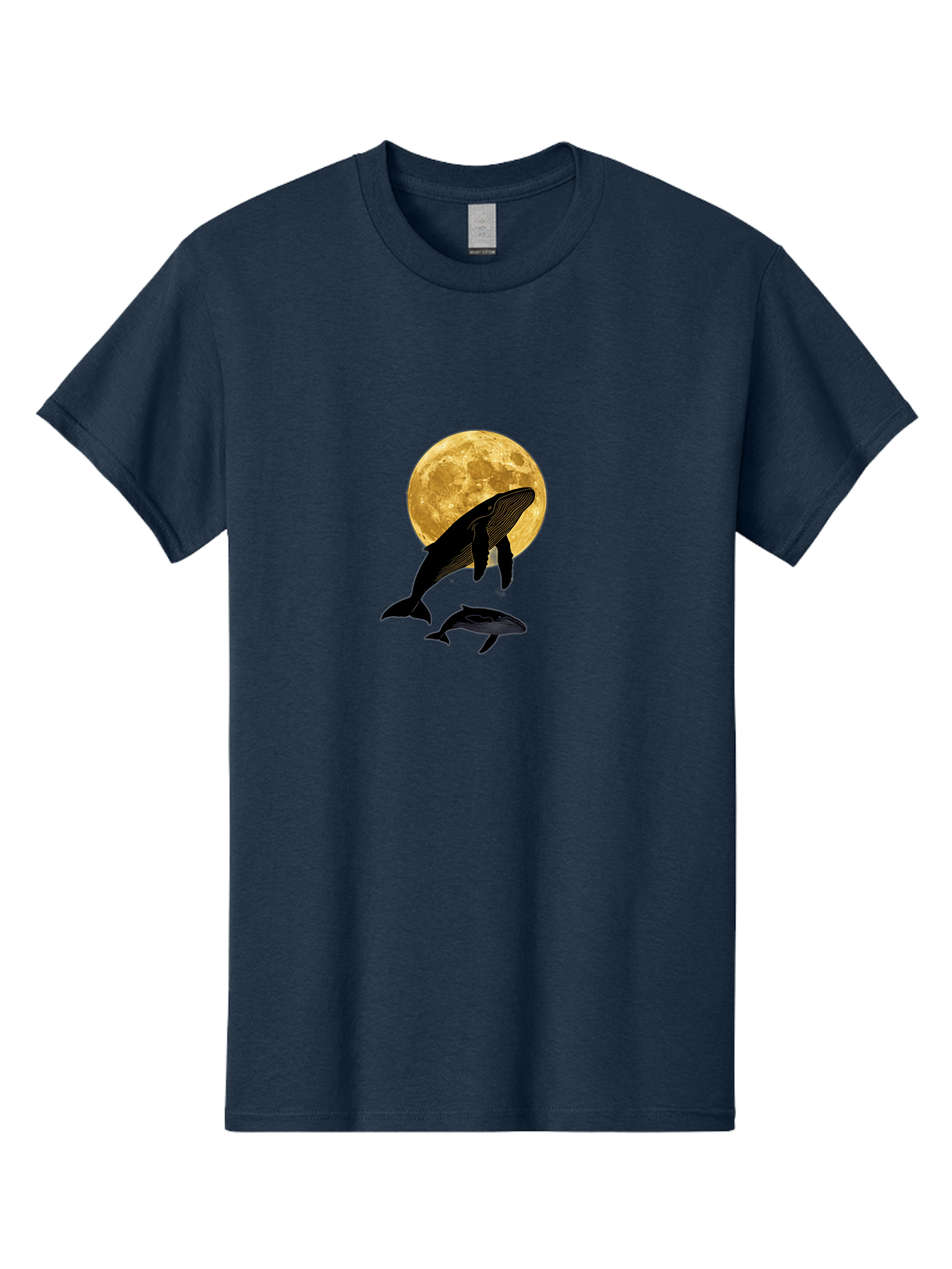 Whales-And-Moon-2 Men'S Graphic Tee, 100% Cotton, Comfortable Casual Summer Wear, Machine Washable, Vintage Camera, Old Camera, Antique Camera, Black Camera, Classic Photography, Photography Equipment, Nostalgic Device, Film Camera, Camera Art Baj304 3