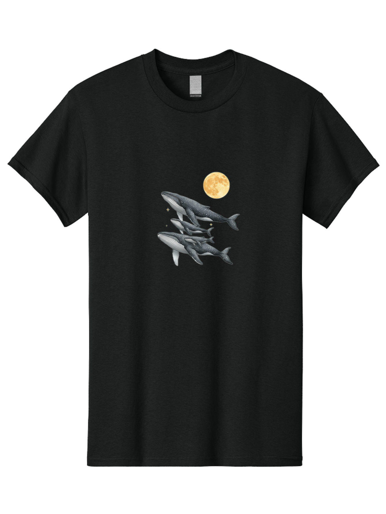Whales-Under-Full-Moon Men'S Graphic Tee, 100% Cotton, Comfortable Casual Summer Wear, Machine Washable, Vintage Camera, Old Camera, Antique Camera, Black Camera, Classic Photography, Photography Equipment, Nostalgic Device, Film Camera, Baj306 2