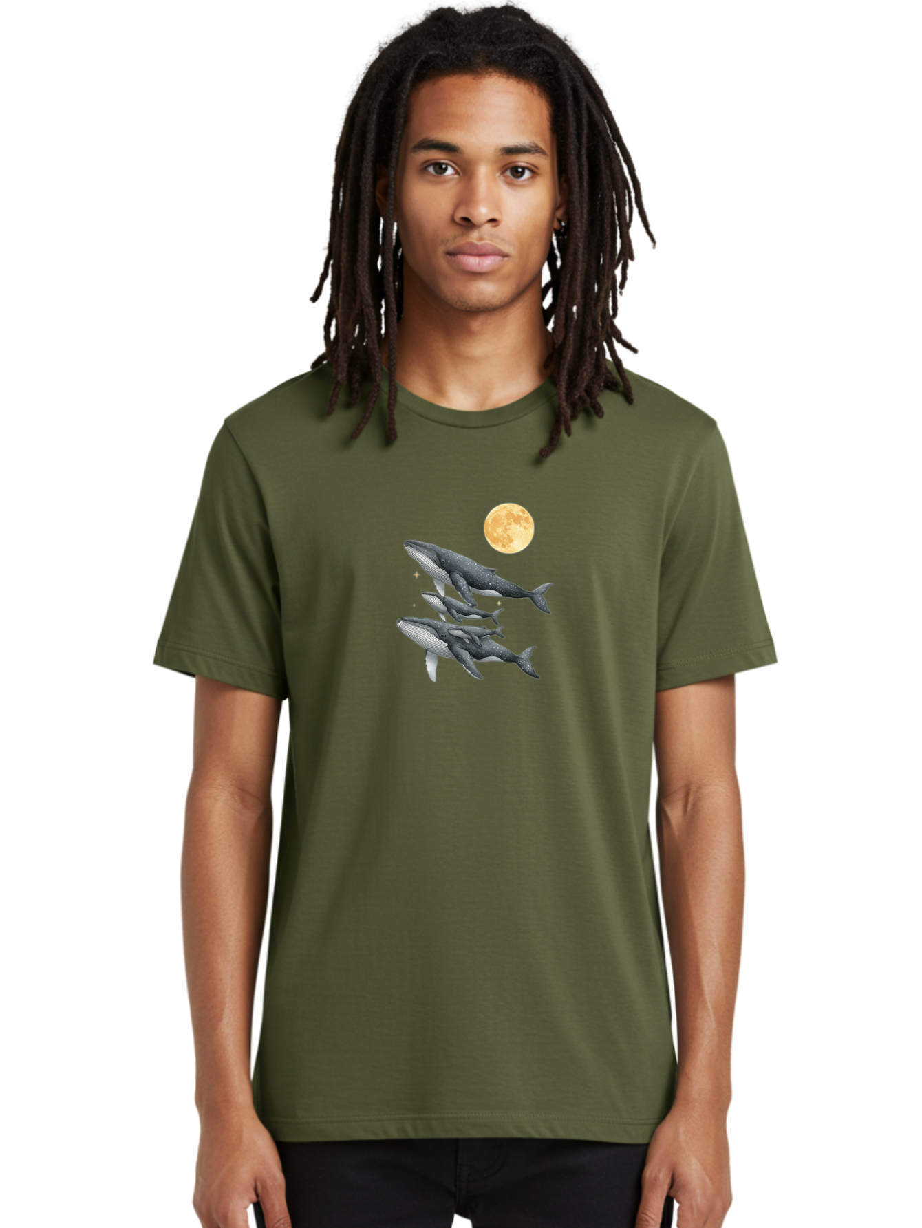 Whales-Under-Full-Moon Men'S Graphic Tee, 100% Cotton, Comfortable Casual Summer Wear, Machine Washable, Vintage Camera, Old Camera, Antique Camera, Black Camera, Classic Photography, Photography Equipment, Nostalgic Device, Film Camera, Baj306 22