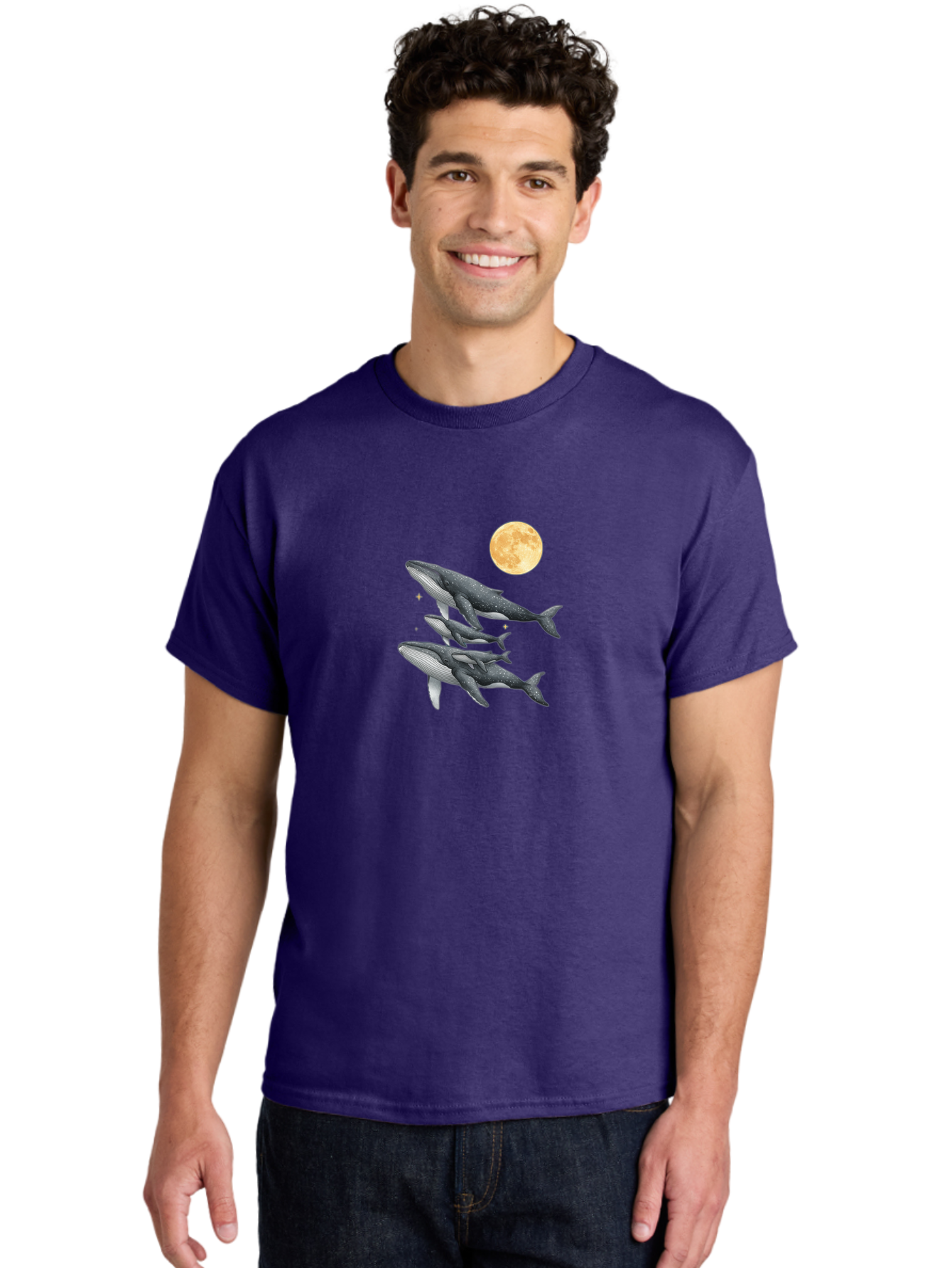 Whales-Under-Full-Moon Men'S Graphic Tee, 100% Cotton, Comfortable Casual Summer Wear, Machine Washable, Vintage Camera, Old Camera, Antique Camera, Black Camera, Classic Photography, Photography Equipment, Nostalgic Device, Film Camera, Baj306 23