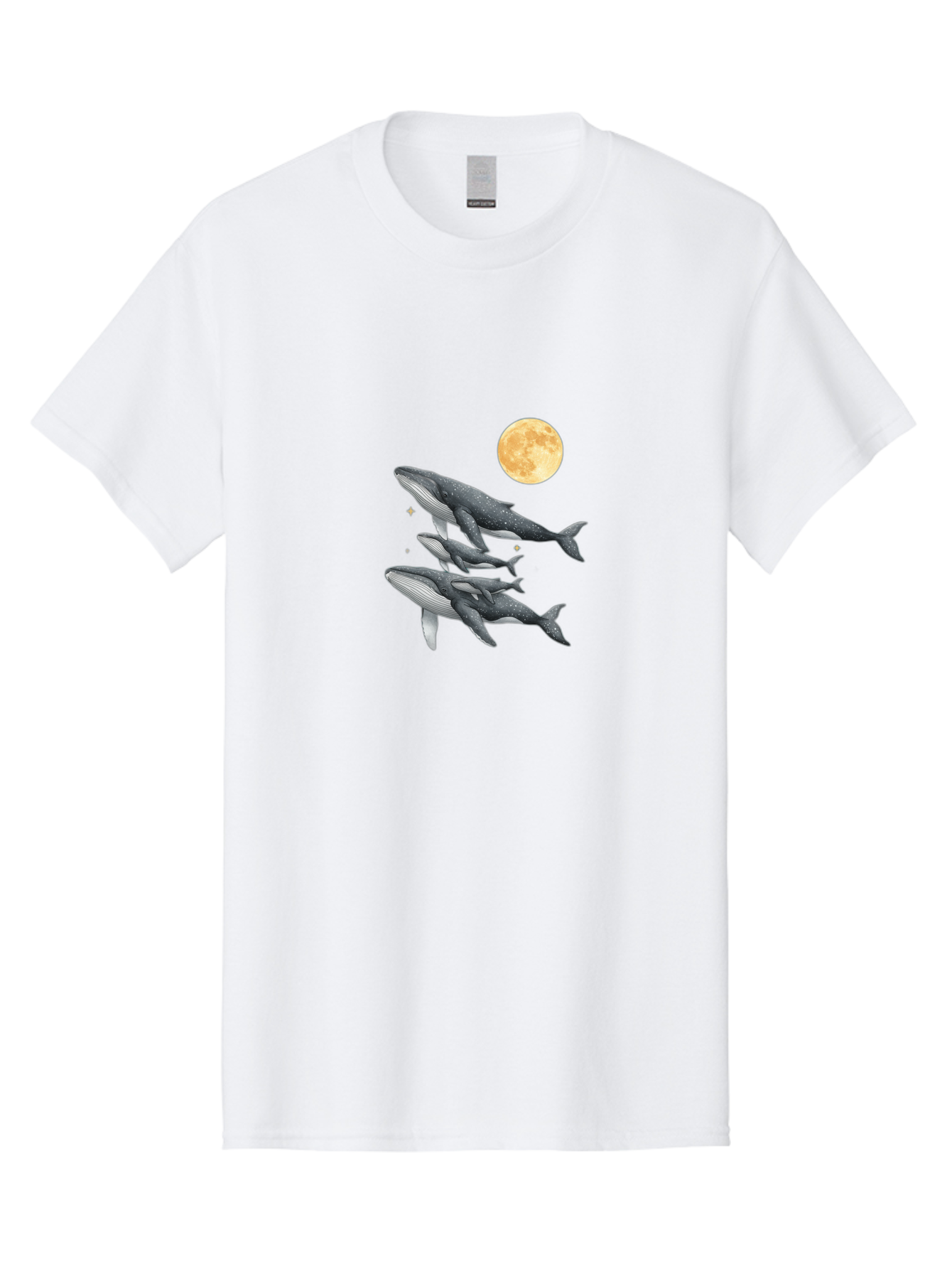 Whales-Under-Full-Moon Men'S Graphic Tee, 100% Cotton, Comfortable Casual Summer Wear, Machine Washable, Vintage Camera, Old Camera, Antique Camera, Black Camera, Classic Photography, Photography Equipment, Nostalgic Device, Film Camera, Baj306 1