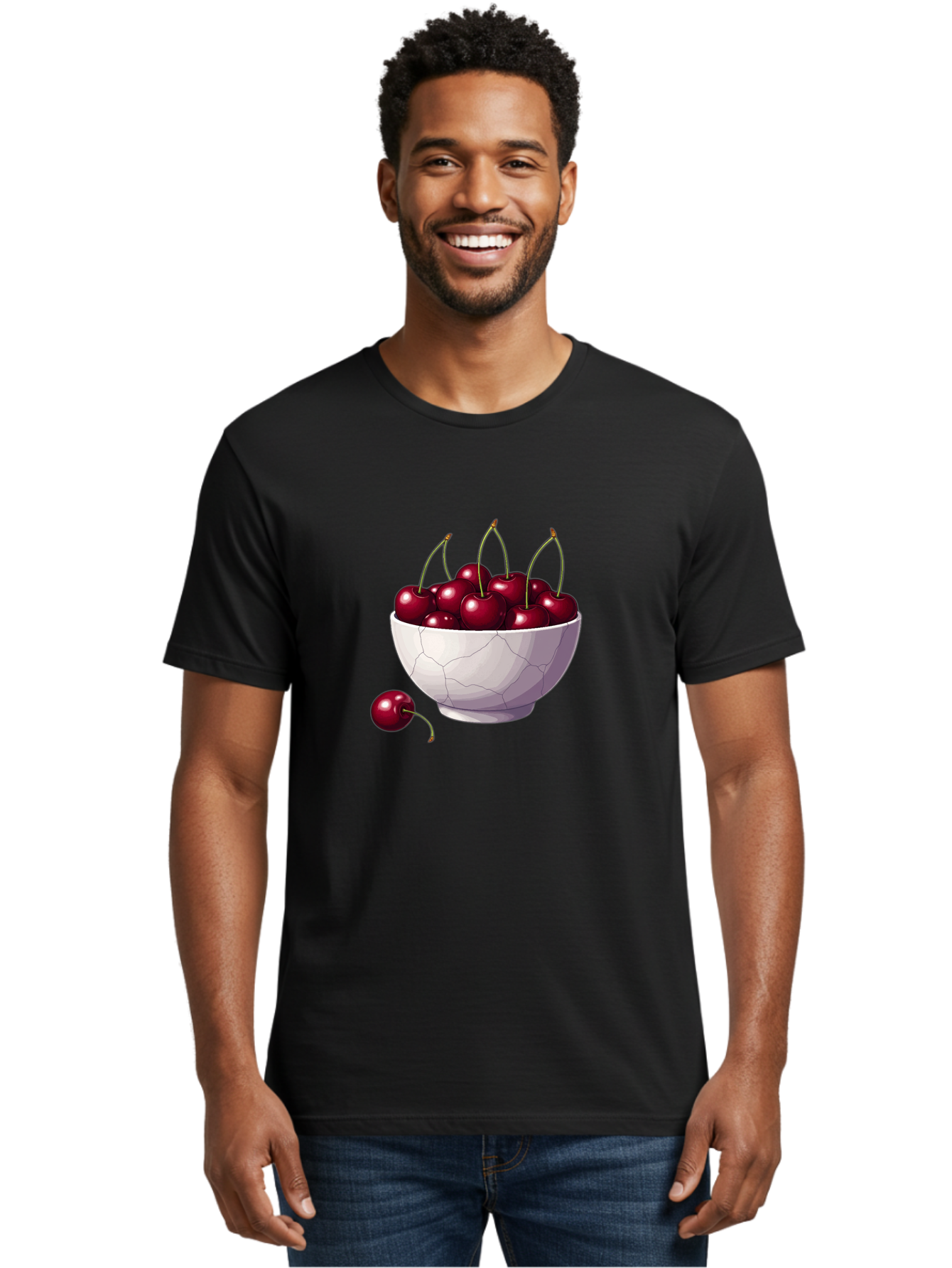 White-Bowl-Of-Cherries Men'S Graphic Tee, 100% Cotton, Comfortable Casual Summer Wear, Machine Washable, Vintage Camera, Old Camera, Antique Camera, Black Camera, Classic Photography, Photography Equipment, Nostalgic Device, Film Camera, Baj308 25