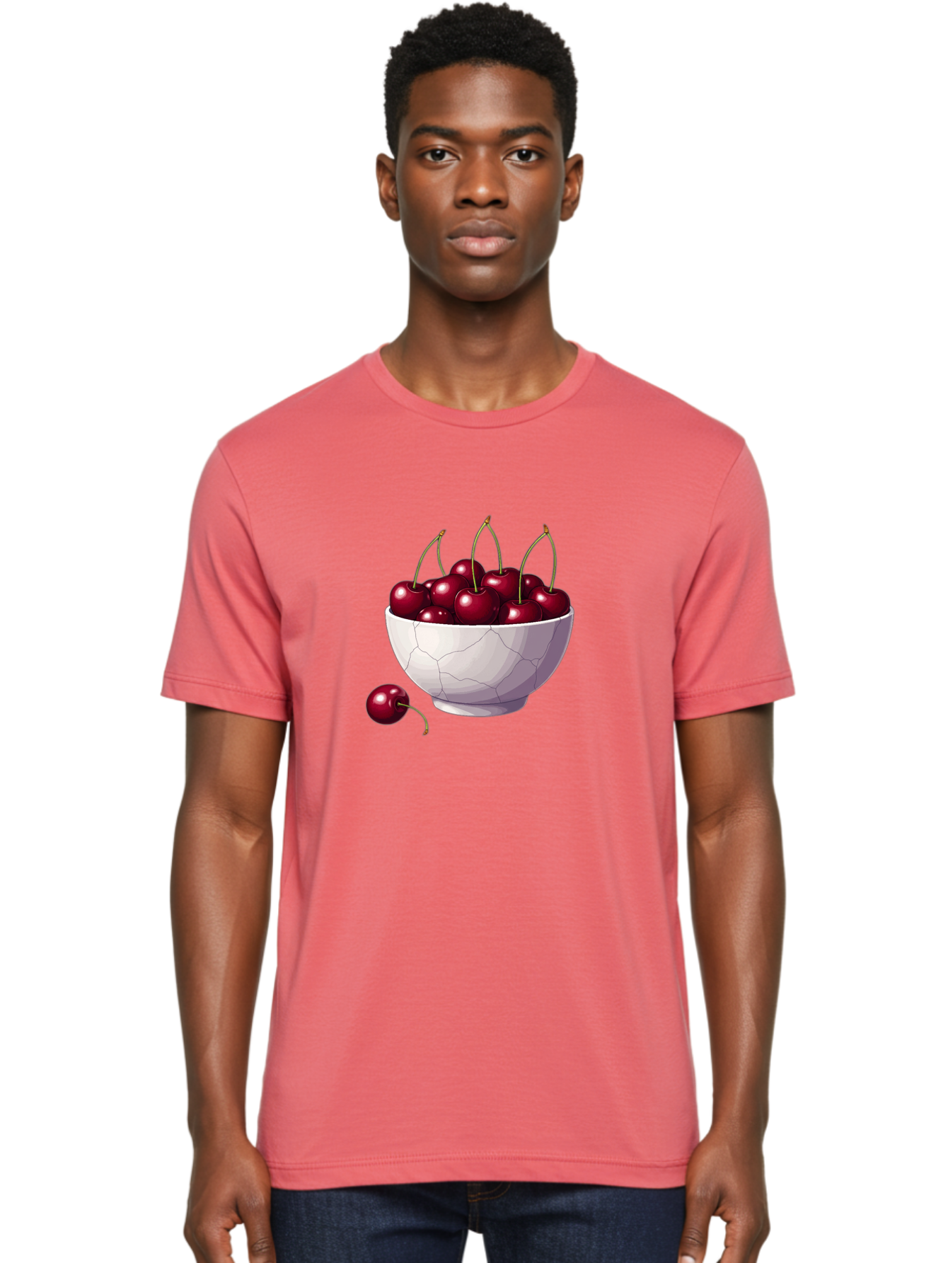 White-Bowl-Of-Cherries Men'S Graphic Tee, 100% Cotton, Comfortable Casual Summer Wear, Machine Washable, Vintage Camera, Old Camera, Antique Camera, Black Camera, Classic Photography, Photography Equipment, Nostalgic Device, Film Camera, Baj308 16