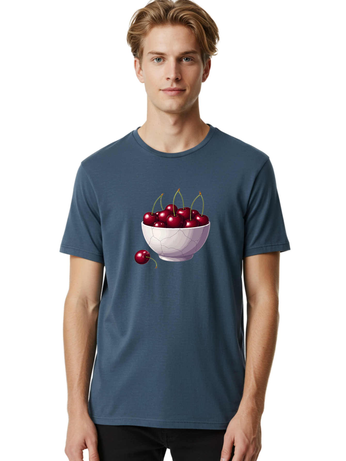 White-Bowl-Of-Cherries Men'S Graphic Tee, 100% Cotton, Comfortable Casual Summer Wear, Machine Washable, Vintage Camera, Old Camera, Antique Camera, Black Camera, Classic Photography, Photography Equipment, Nostalgic Device, Film Camera, Baj308 30