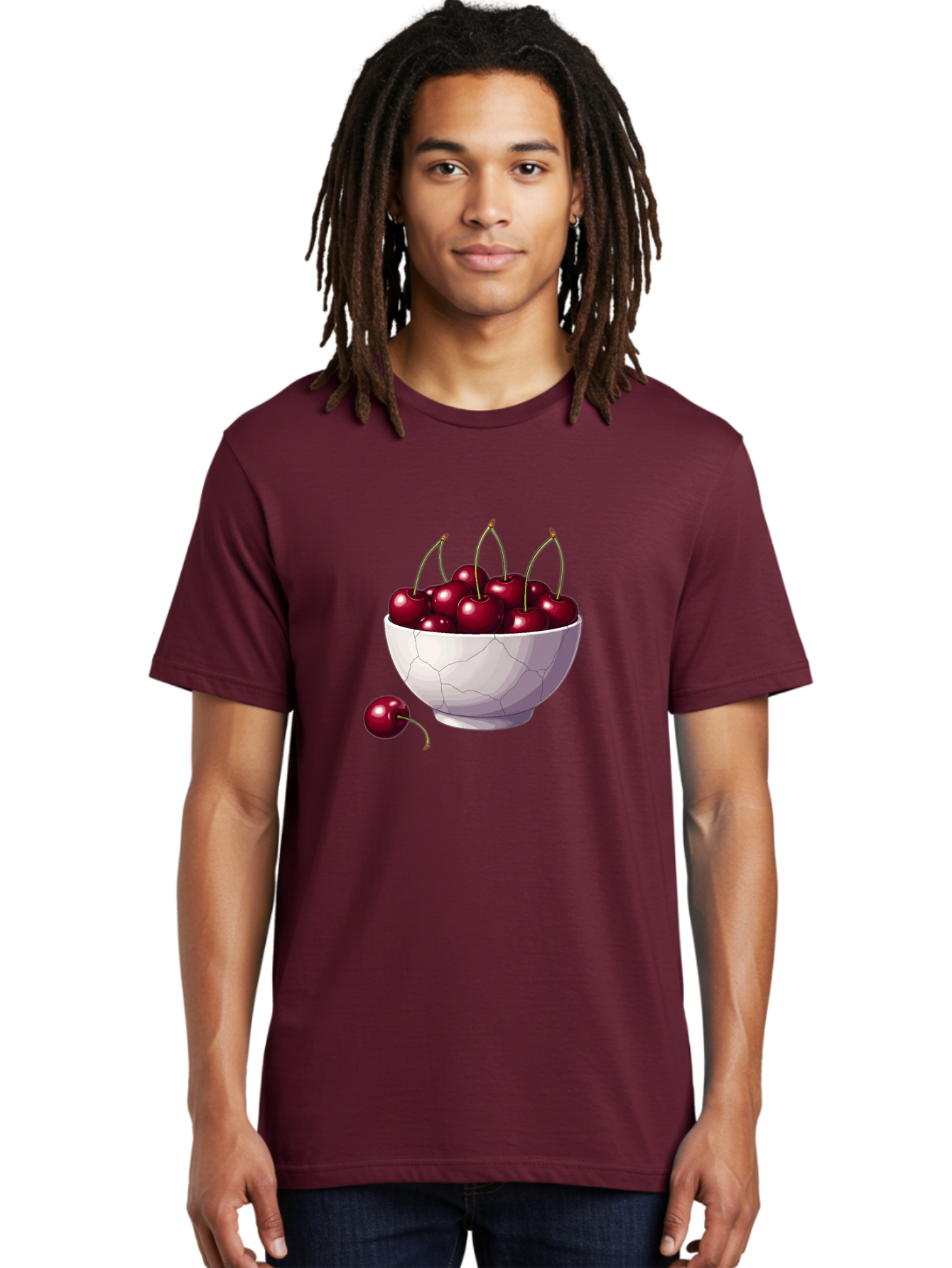 White-Bowl-Of-Cherries Men'S Graphic Tee, 100% Cotton, Comfortable Casual Summer Wear, Machine Washable, Vintage Camera, Old Camera, Antique Camera, Black Camera, Classic Photography, Photography Equipment, Nostalgic Device, Film Camera, Baj308 24
