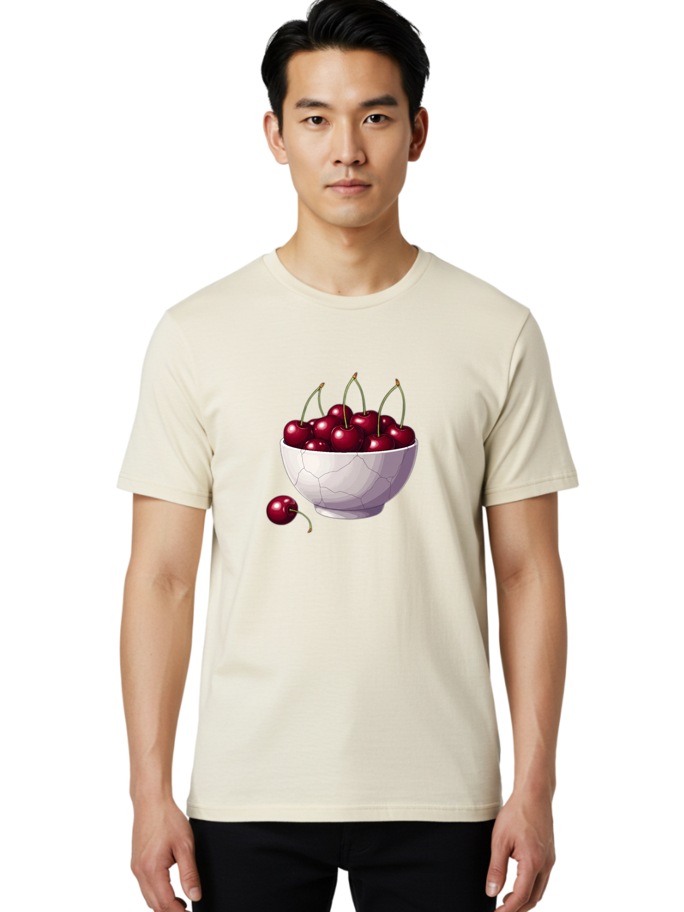 White-Bowl-Of-Cherries Men'S Graphic Tee, 100% Cotton, Comfortable Casual Summer Wear, Machine Washable, Vintage Camera, Old Camera, Antique Camera, Black Camera, Classic Photography, Photography Equipment, Nostalgic Device, Film Camera, Baj308 28