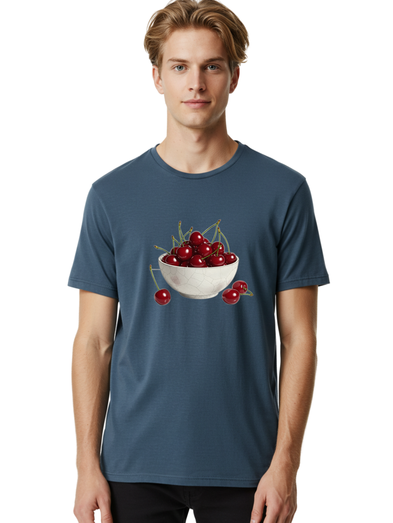 White-Bowl-With-Cherries Men'S Graphic Tee, 100% Cotton, Comfortable Casual Summer Wear, Machine Washable, Vintage Camera, Old Camera, Antique Camera, Black Camera, Classic Photography, Photography Equipment, Nostalgic Device, Film Camera, Baj309 19