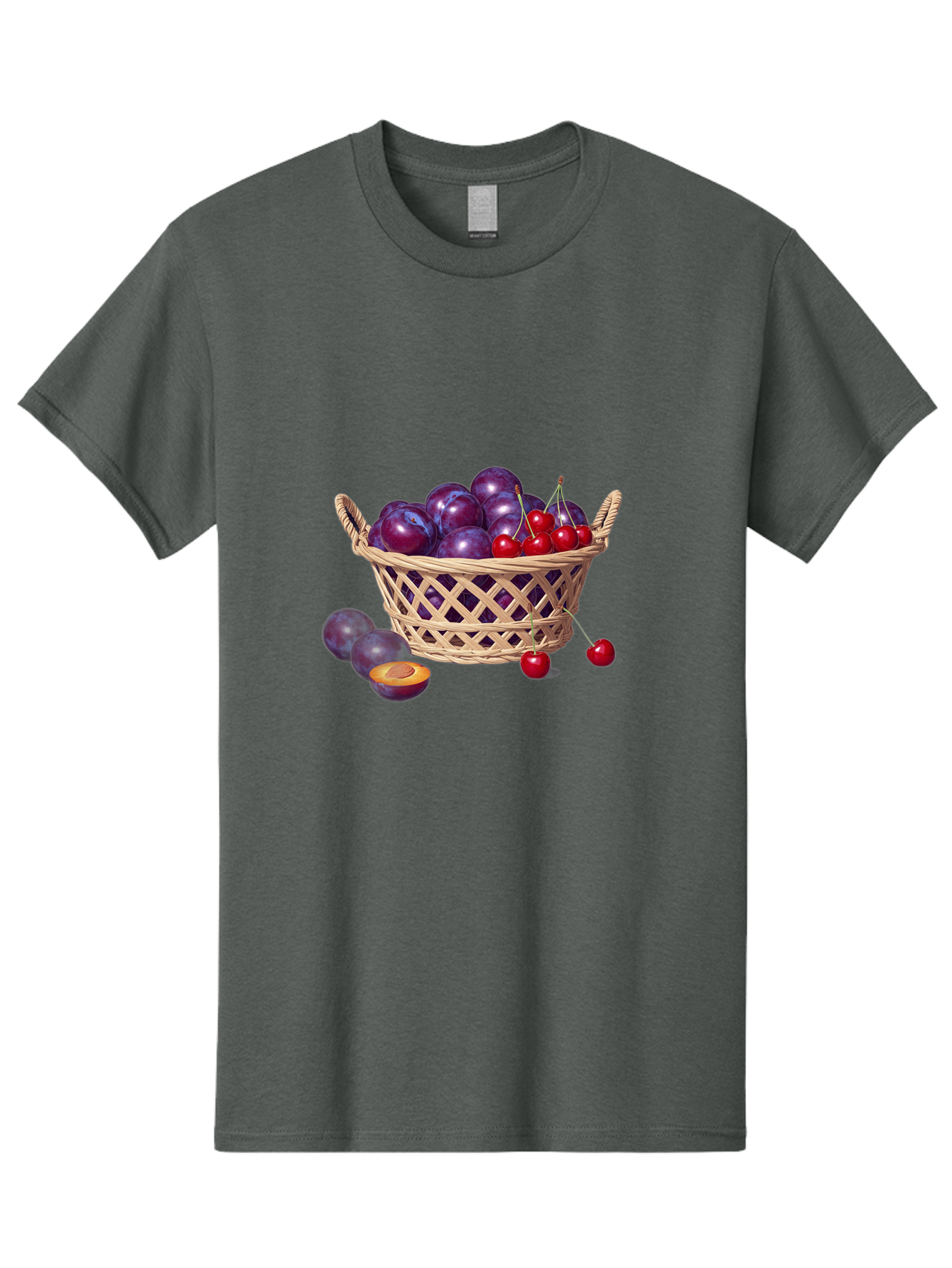Wicker-Basket-Of-Plums-And-Cherries Men'S Graphic Tee, 100% Cotton, Comfortable Casual Summer Wear, Machine Washable, Vintage Camera, Old Camera, Antique Camera, Black Camera, Classic Photography, Photography Equipment, Nostalgic Device, Baj311 10