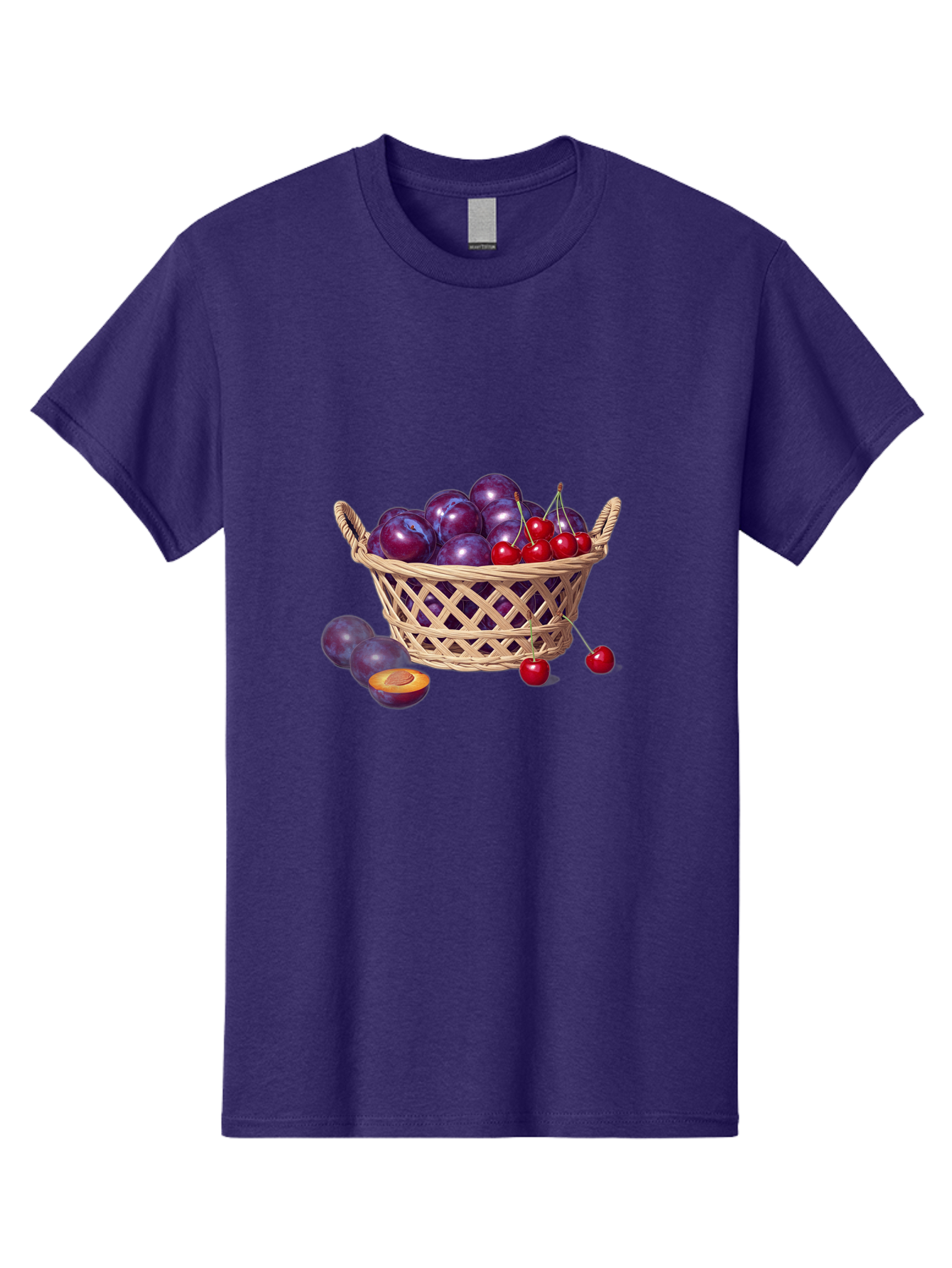 Wicker-Basket-Of-Plums-And-Cherries Men'S Graphic Tee, 100% Cotton, Comfortable Casual Summer Wear, Machine Washable, Vintage Camera, Old Camera, Antique Camera, Black Camera, Classic Photography, Photography Equipment, Nostalgic Device, Baj311 15