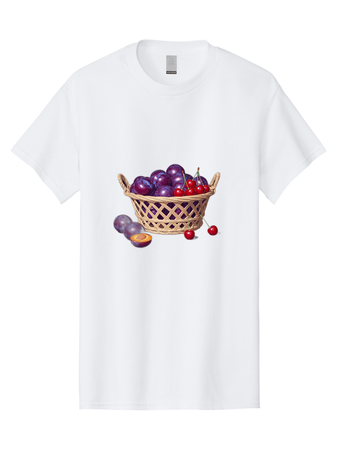 Wicker-Basket-Of-Plums-And-Cherries Men'S Graphic Tee, 100% Cotton, Comfortable Casual Summer Wear, Machine Washable, Vintage Camera, Old Camera, Antique Camera, Black Camera, Classic Photography, Photography Equipment, Nostalgic Device, Baj311 2