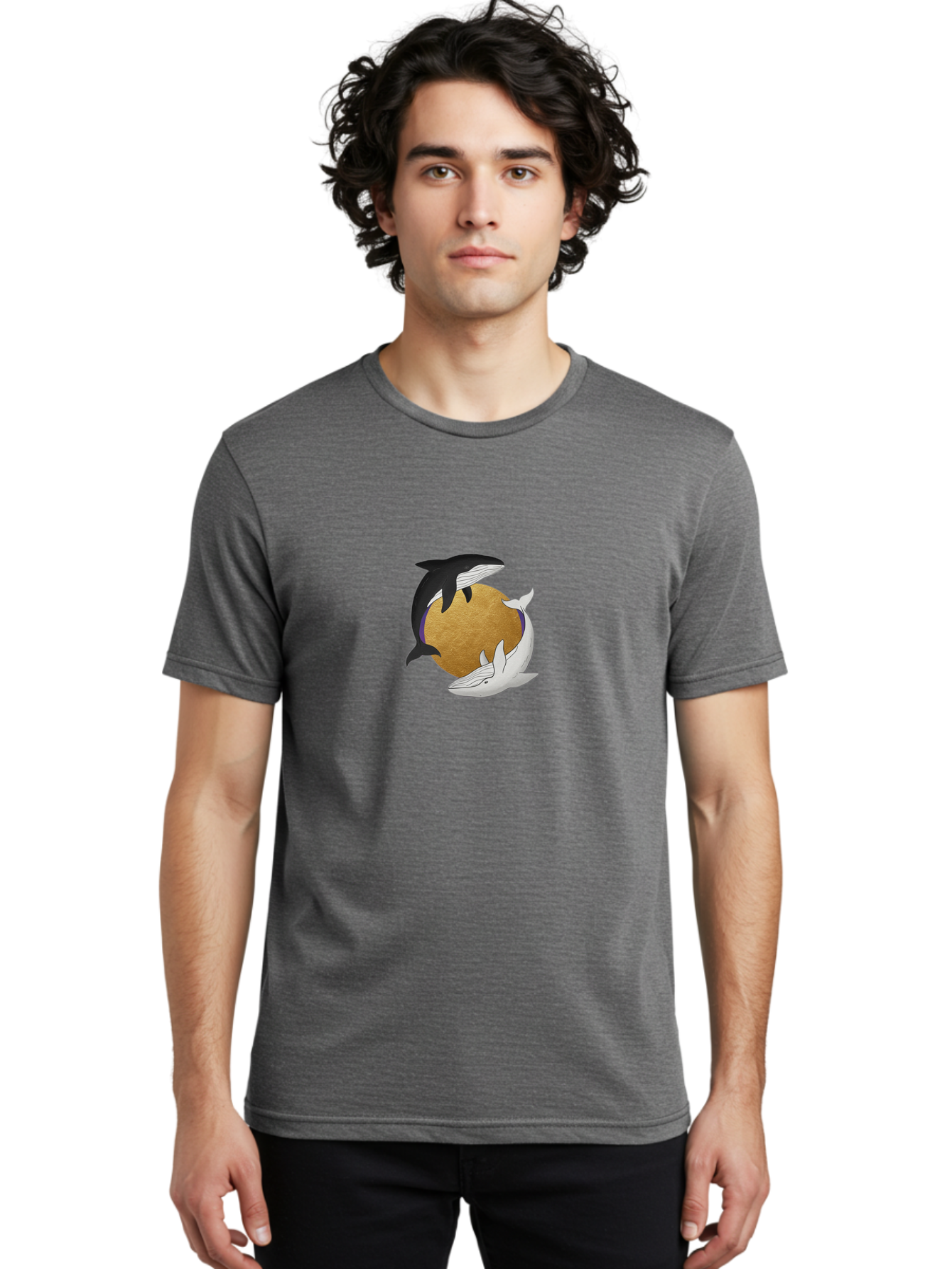 Yin-Yang-Whales Men'S Graphic Tee, 100% Cotton, Comfortable Casual Summer Wear, Machine Washable, Vintage Camera, Old Camera, Antique Camera, Black Camera, Classic Photography, Photography Equipment, Nostalgic Device, Film Camera, Camera Art Baj318 20