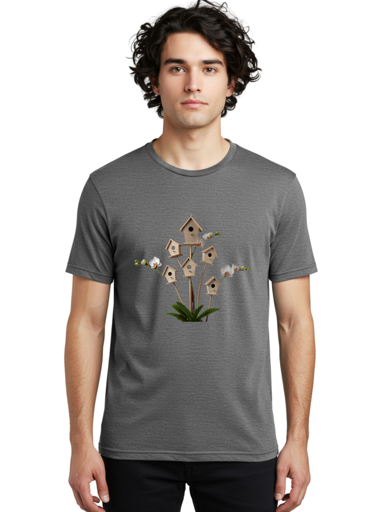 Birdhouse-Bouquet Men'S Graphic Tee, 100% Cotton, Comfortable Casual Summer Wear, Machine Washable, Vintage Camera, Old Camera, Antique Camera, Black Camera, Classic Photography, Photography Equipment, Nostalgic Device, Film Camera, Camera Art Baj327 30