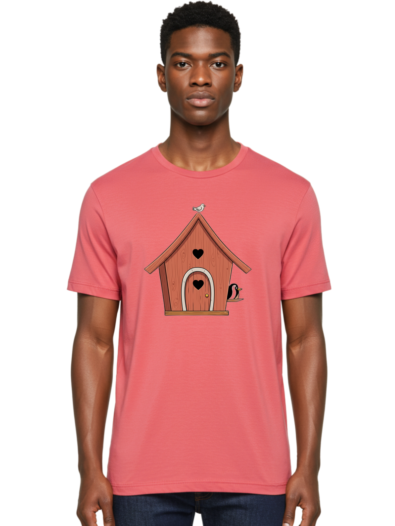 Birdhouse-With-Heart-Shaped-Windows Men'S Graphic Tee, 100% Cotton, Comfortable Casual Summer Wear, Machine Washable, Vintage Camera, Old Camera, Antique Camera, Black Camera, Classic Photography, Photography Equipment, Nostalgic Device, Baj328 20
