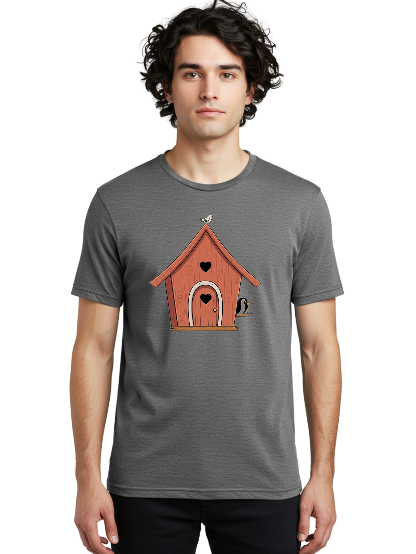 Birdhouse-With-Heart-Shaped-Windows Men'S Graphic Tee, 100% Cotton, Comfortable Casual Summer Wear, Machine Washable, Vintage Camera, Old Camera, Antique Camera, Black Camera, Classic Photography, Photography Equipment, Nostalgic Device, Baj328 24