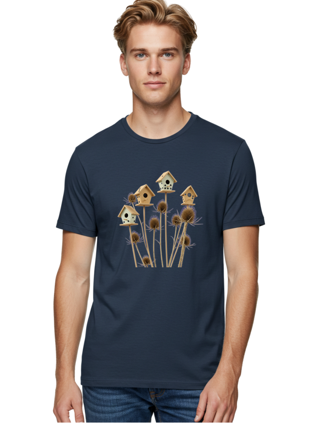 Birdhouses-On-Thistles Men'S Graphic Tee, 100% Cotton, Comfortable Casual Summer Wear, Machine Washable, Vintage Camera, Old Camera, Antique Camera, Black Camera, Classic Photography, Photography Equipment, Nostalgic Device, Film Camera, Baj330 24