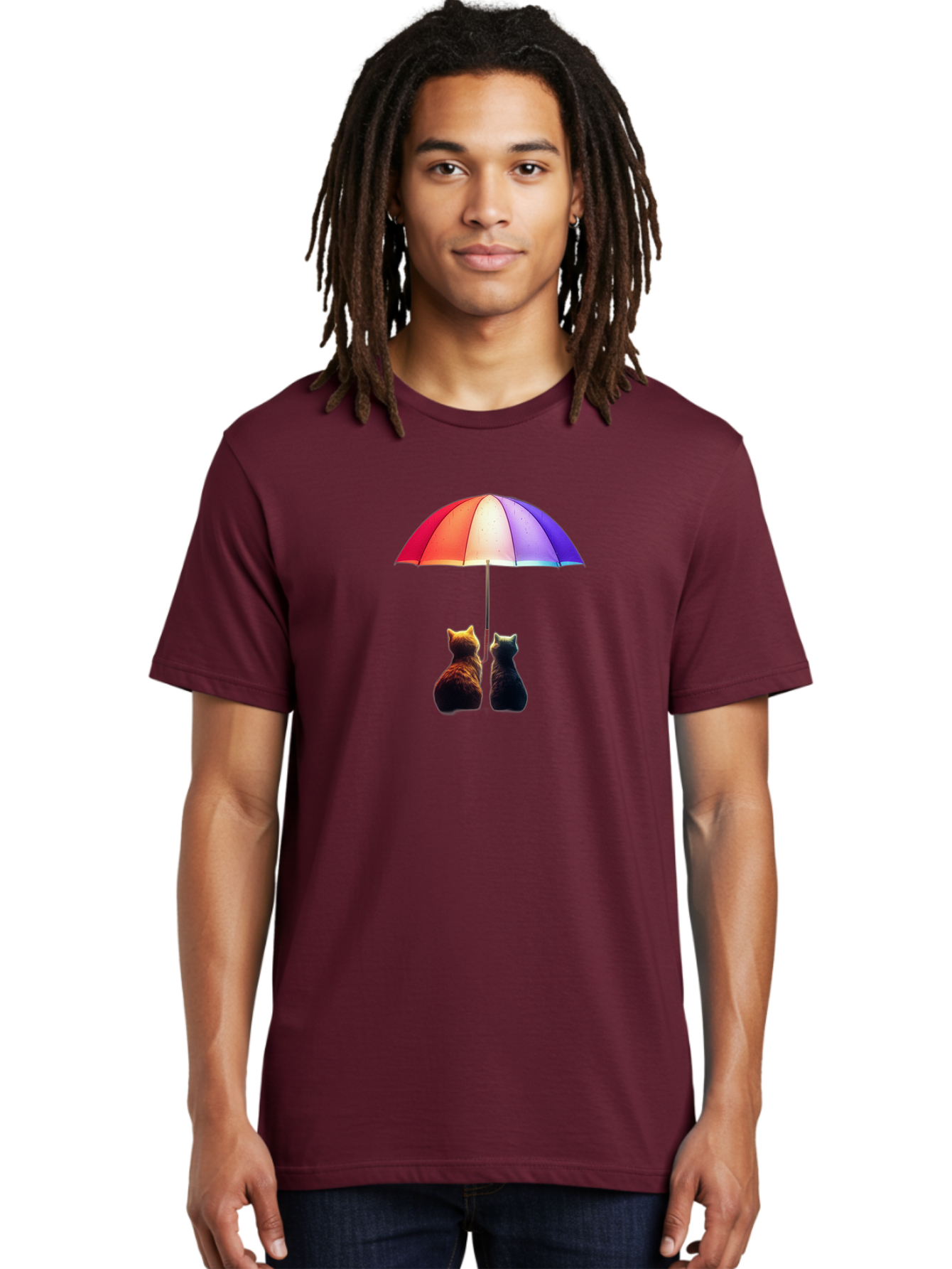 Cats-Under-Umbrella-1 Men'S Graphic Tee, 100% Cotton, Comfortable Casual Summer Wear, Machine Washable, Vintage Camera, Old Camera, Antique Camera, Black Camera, Classic Photography, Photography Equipment, Nostalgic Device, Film Camera, Baj390 30