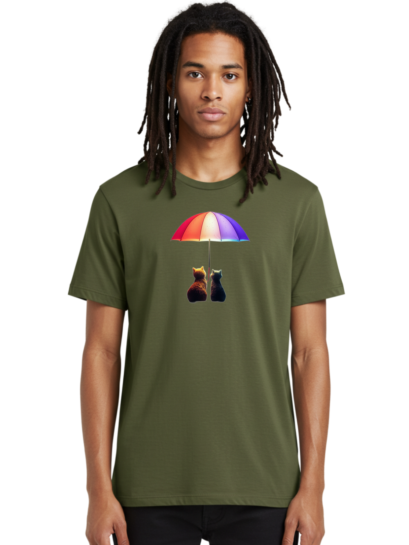 Cats-Under-Umbrella-1 Men'S Graphic Tee, 100% Cotton, Comfortable Casual Summer Wear, Machine Washable, Vintage Camera, Old Camera, Antique Camera, Black Camera, Classic Photography, Photography Equipment, Nostalgic Device, Film Camera, Baj390 21
