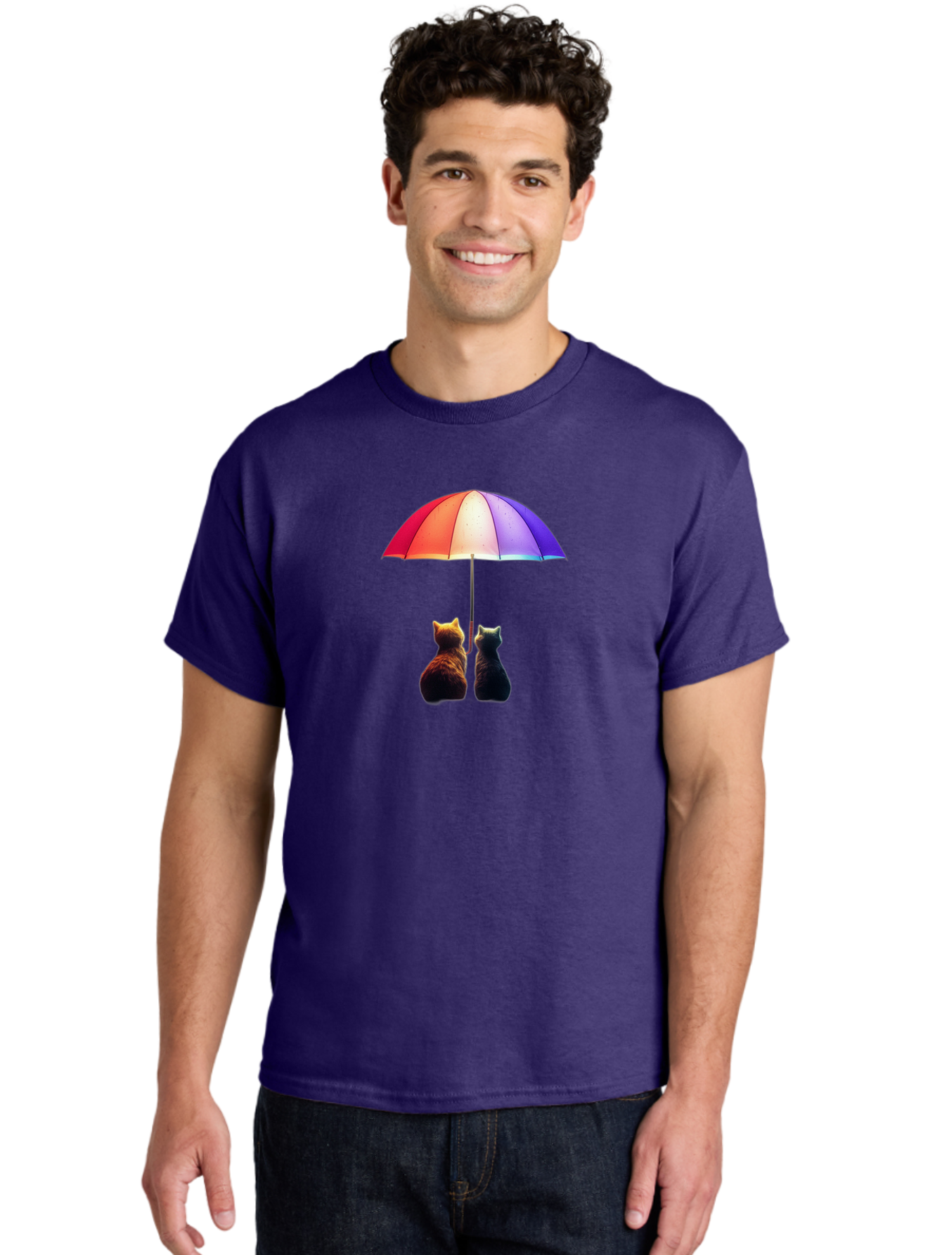 Cats-Under-Umbrella-1 Men'S Graphic Tee, 100% Cotton, Comfortable Casual Summer Wear, Machine Washable, Vintage Camera, Old Camera, Antique Camera, Black Camera, Classic Photography, Photography Equipment, Nostalgic Device, Film Camera, Baj390 27