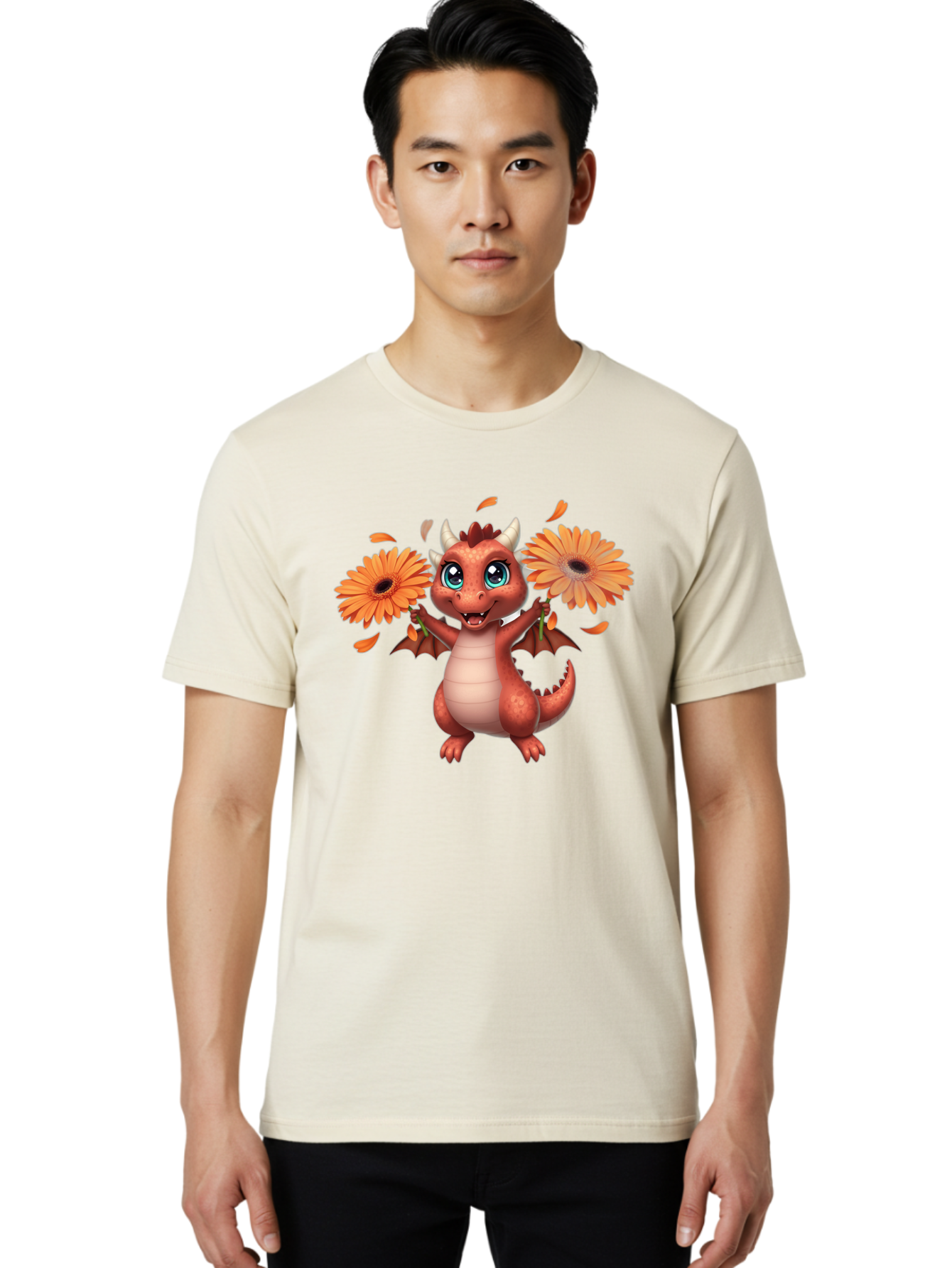 Dragon-With-Flowers Men'S Graphic Tee, 100% Cotton, Comfortable Casual Summer Wear, Machine Washable, Vintage Camera, Old Camera, Antique Camera, Black Camera, Classic Photography, Photography Equipment, Nostalgic Device, Film Camera, Baj458 18