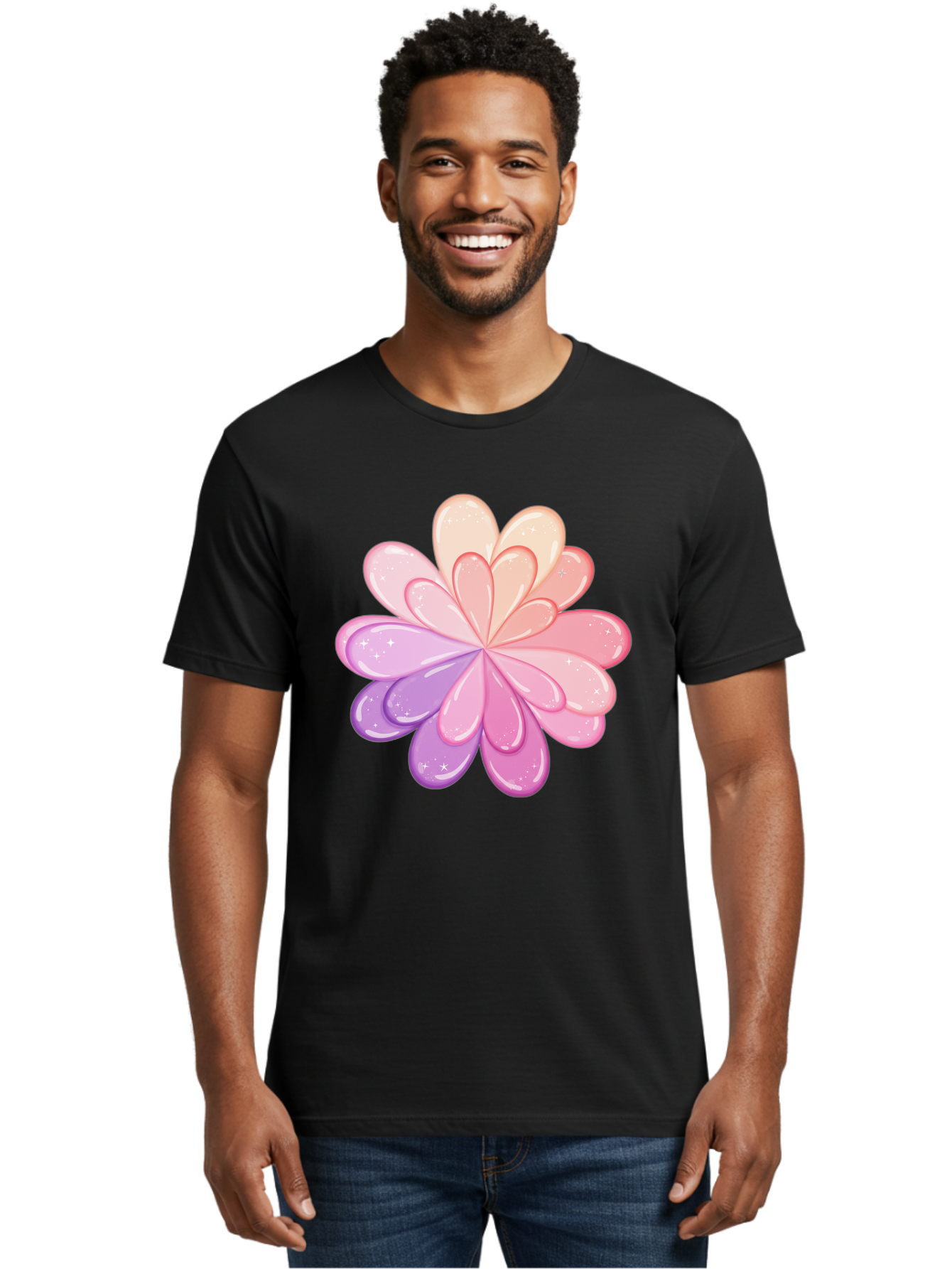 Flower-1 Men'S Graphic Tee, 100% Cotton, Comfortable Casual Summer Wear, Machine Washable, Vintage Camera, Old Camera, Antique Camera, Black Camera, Classic Photography, Photography Equipment, Nostalgic Device, Film Camera, Camera Art Baj467 25