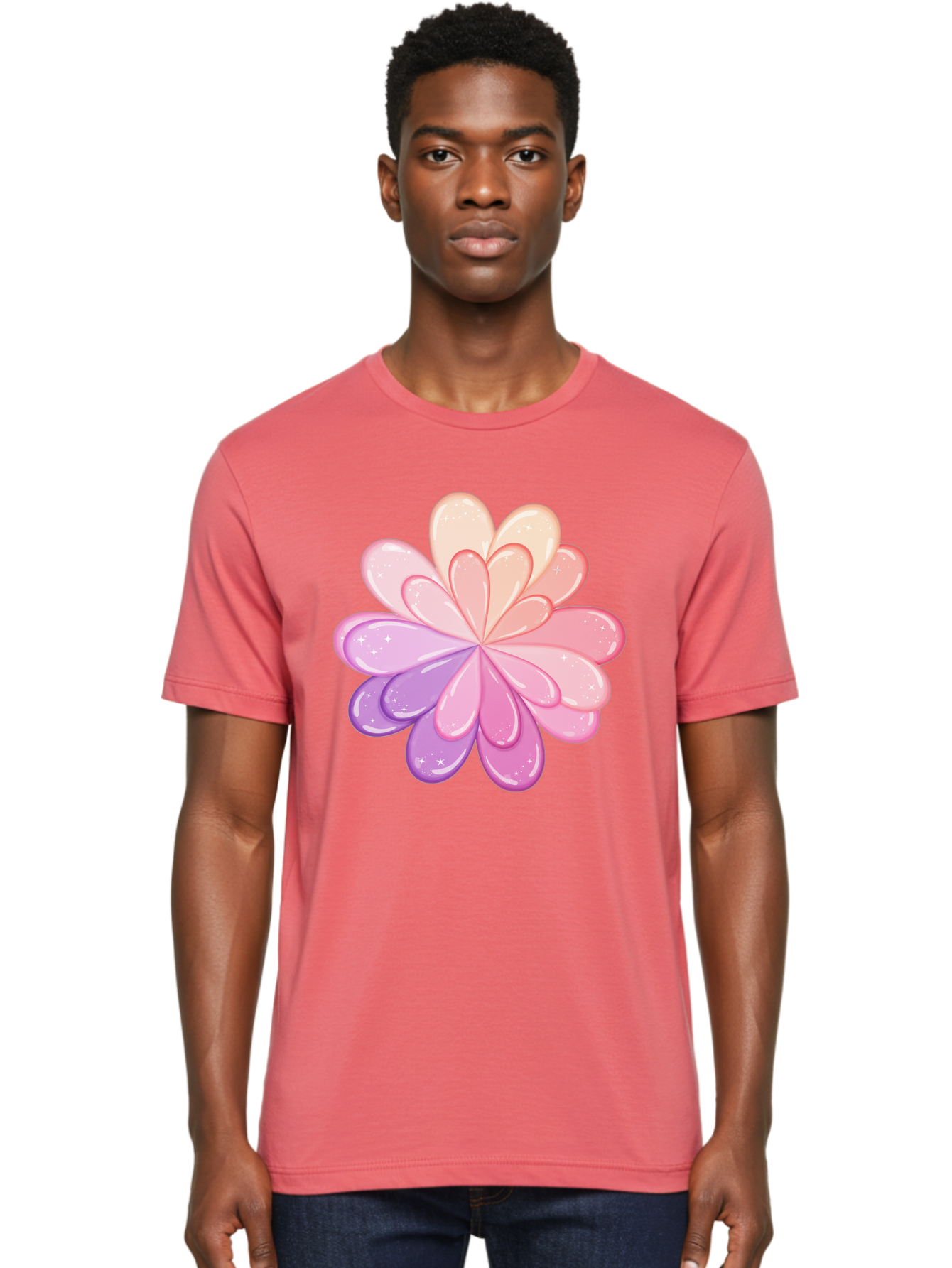 Flower-1 Men'S Graphic Tee, 100% Cotton, Comfortable Casual Summer Wear, Machine Washable, Vintage Camera, Old Camera, Antique Camera, Black Camera, Classic Photography, Photography Equipment, Nostalgic Device, Film Camera, Camera Art Baj467 24