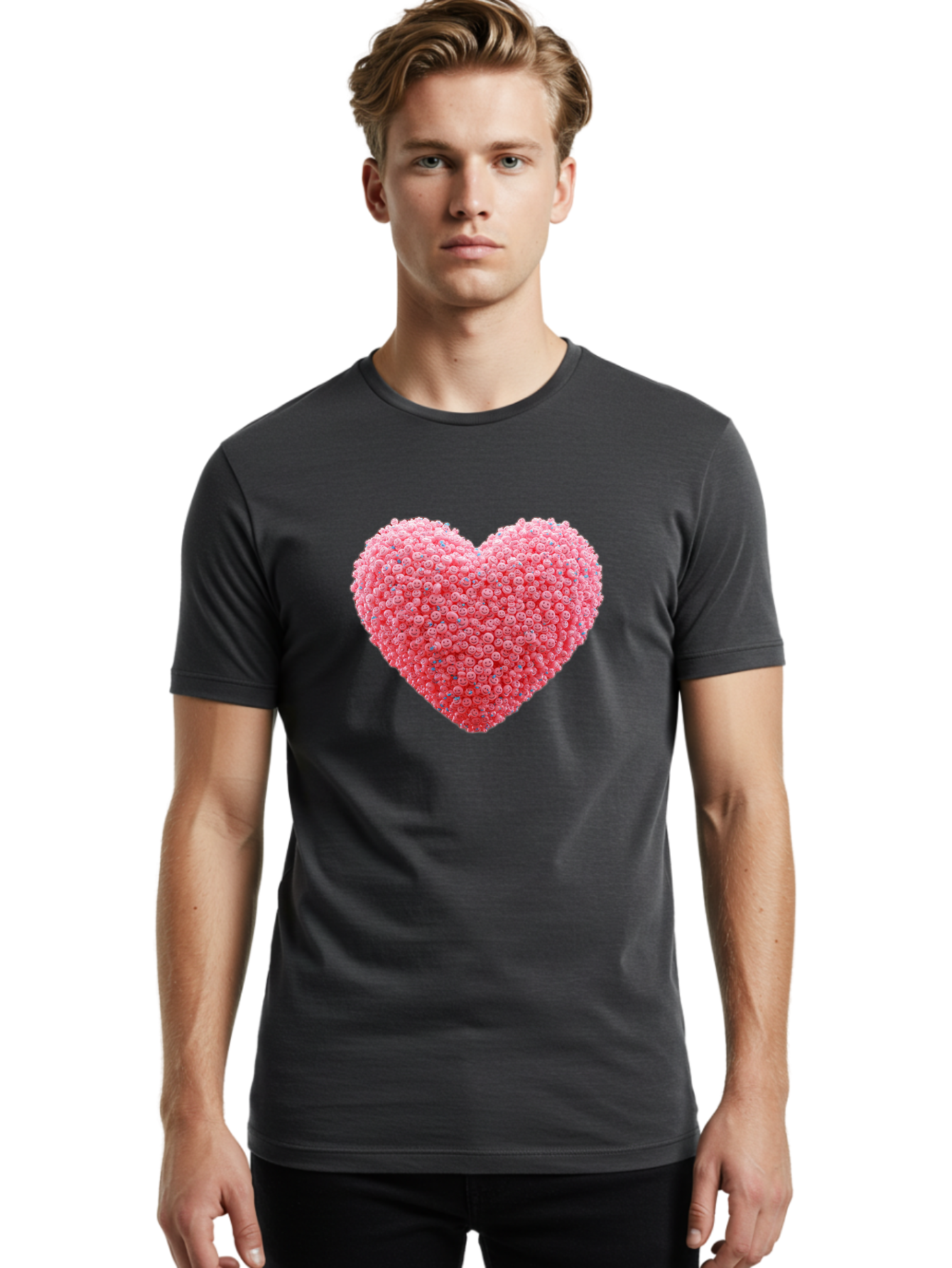 Heart-Shaped-Flowers Men'S Graphic Tee, 100% Cotton, Comfortable Casual Summer Wear, Machine Washable, Vintage Camera, Old Camera, Antique Camera, Black Camera, Classic Photography, Photography Equipment, Nostalgic Device, Film Camera, Baj491 22