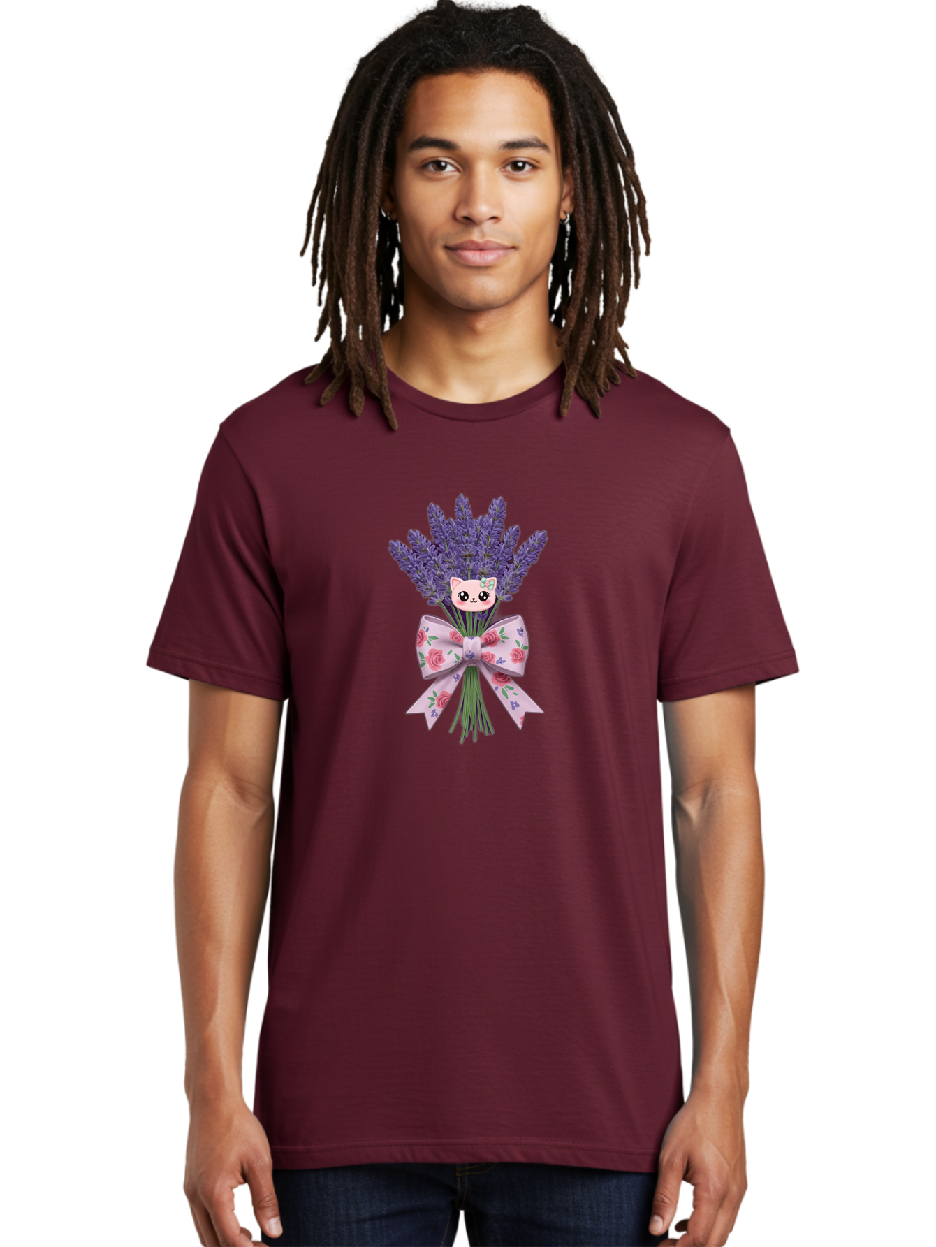 Lavender-Bouquet-With-Cat-Face Men'S Graphic Tee, 100% Cotton, Comfortable Casual Summer Wear, Machine Washable, Vintage Camera, Old Camera, Antique Camera, Black Camera, Classic Photography, Photography Equipment, Nostalgic Device, Baj559 16