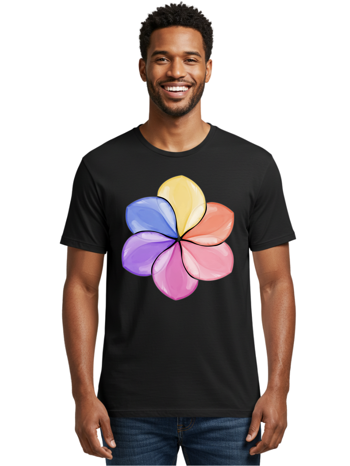 Multicolored-Flower Men'S Graphic Tee, 100% Cotton, Comfortable Casual Summer Wear, Machine Washable, Vintage Camera, Old Camera, Antique Camera, Black Camera, Classic Photography, Photography Equipment, Nostalgic Device, Film Camera, Baj595 20