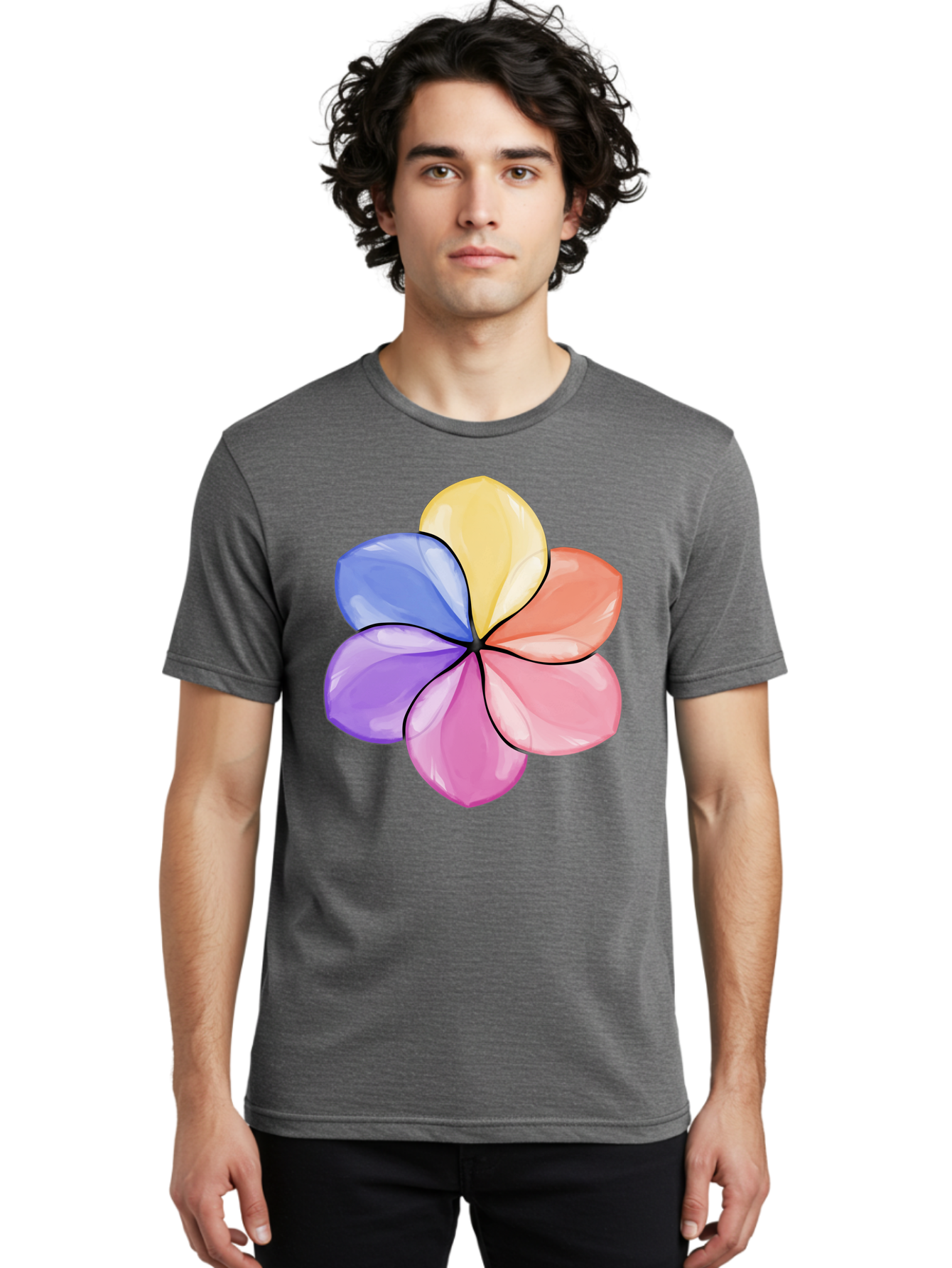 Multicolored-Flower Men'S Graphic Tee, 100% Cotton, Comfortable Casual Summer Wear, Machine Washable, Vintage Camera, Old Camera, Antique Camera, Black Camera, Classic Photography, Photography Equipment, Nostalgic Device, Film Camera, Baj595 30