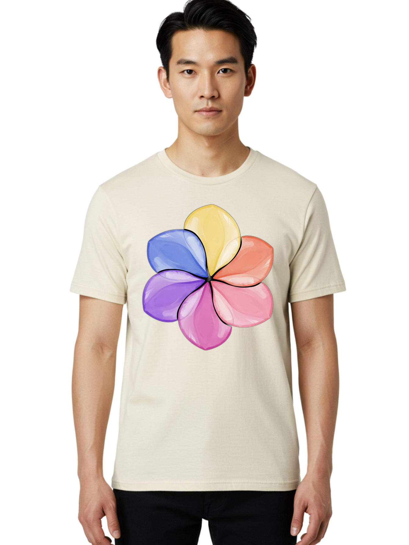Multicolored-Flower Men'S Graphic Tee, 100% Cotton, Comfortable Casual Summer Wear, Machine Washable, Vintage Camera, Old Camera, Antique Camera, Black Camera, Classic Photography, Photography Equipment, Nostalgic Device, Film Camera, Baj595 18