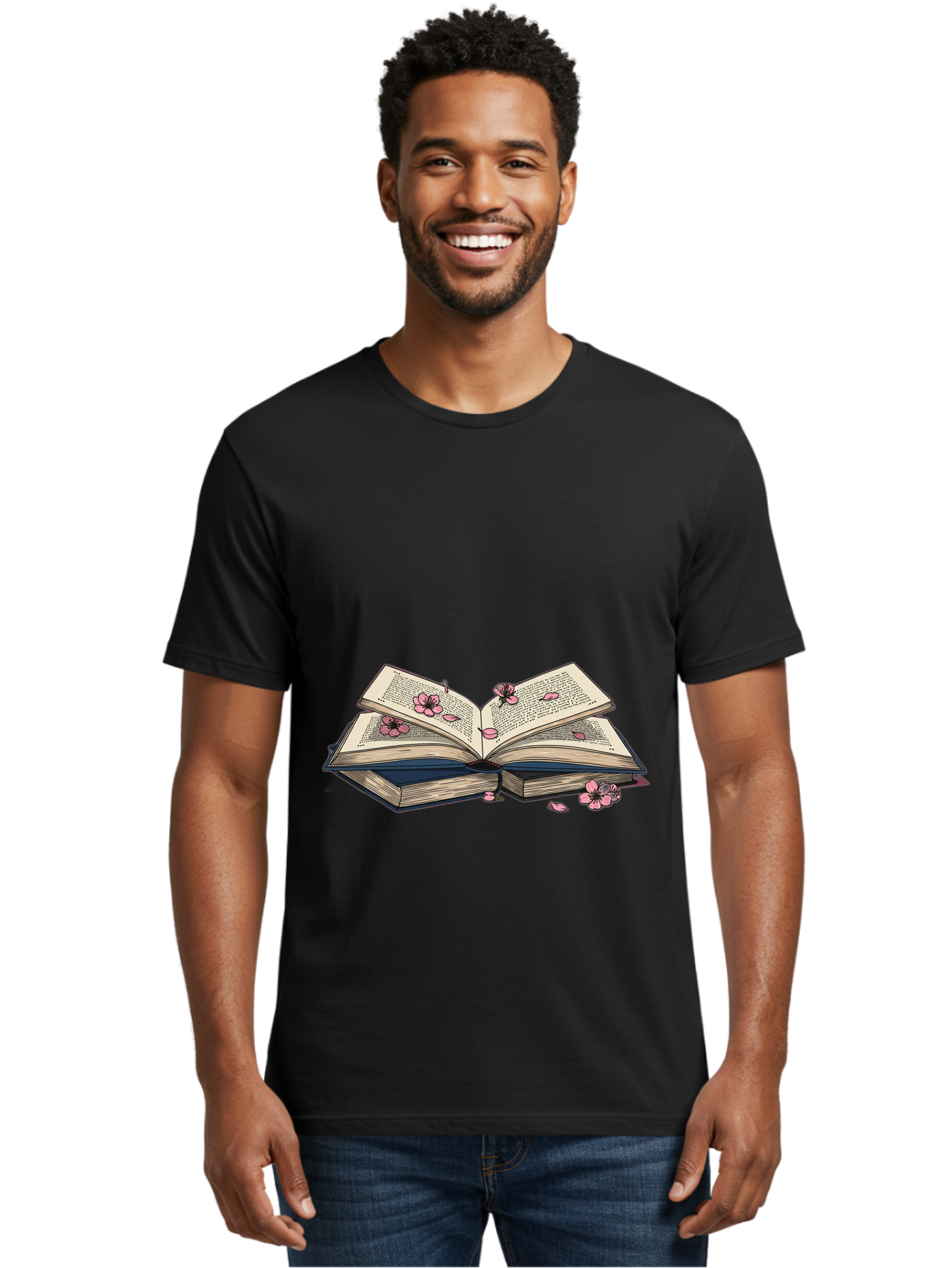 Open-Book-With-Flowers Men'S Graphic Tee, 100% Cotton, Comfortable Casual Summer Wear, Machine Washable, Vintage Camera, Old Camera, Antique Camera, Black Camera, Classic Photography, Photography Equipment, Nostalgic Device, Film Camera, Baj600 16