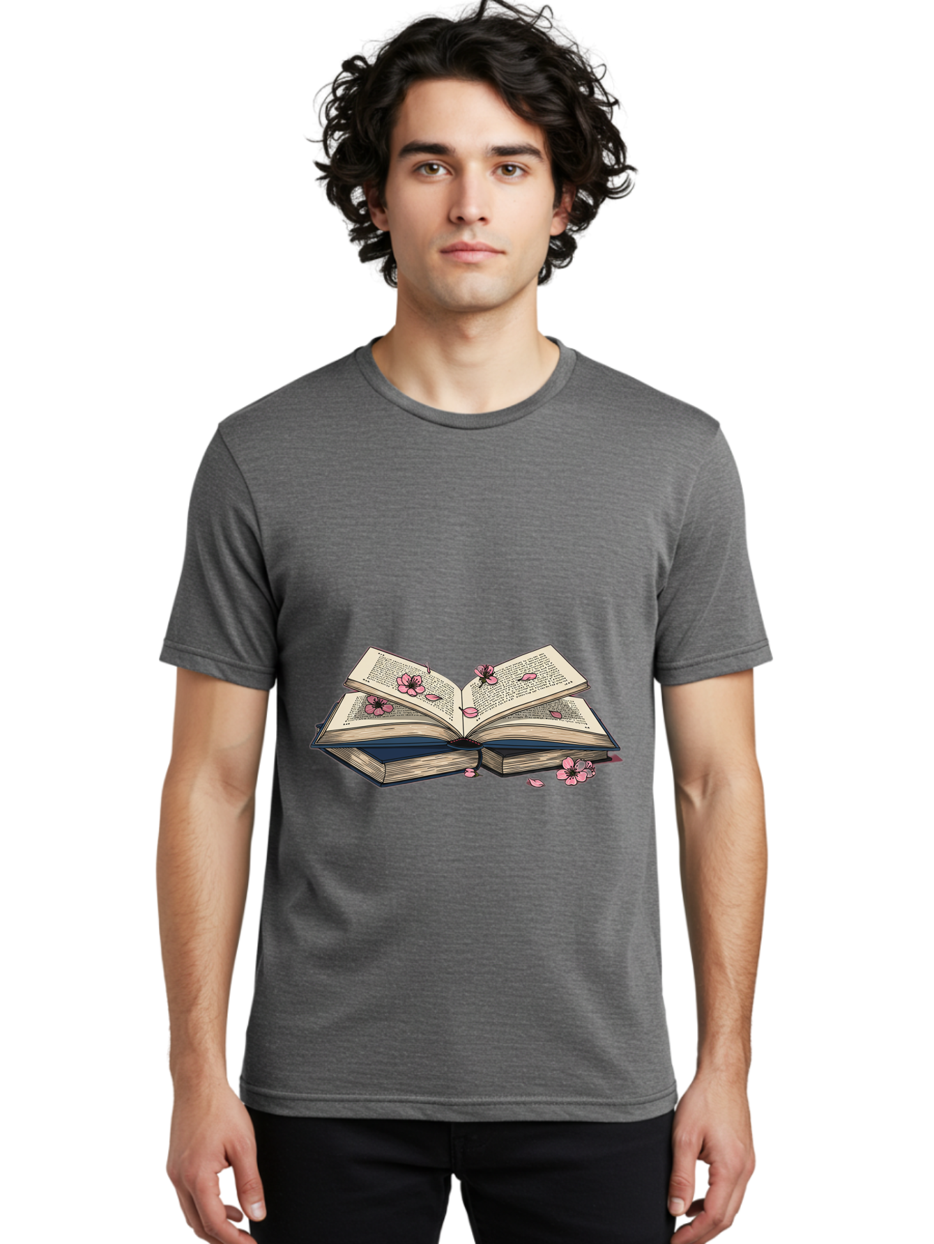 Open-Book-With-Flowers Men'S Graphic Tee, 100% Cotton, Comfortable Casual Summer Wear, Machine Washable, Vintage Camera, Old Camera, Antique Camera, Black Camera, Classic Photography, Photography Equipment, Nostalgic Device, Film Camera, Baj600 23