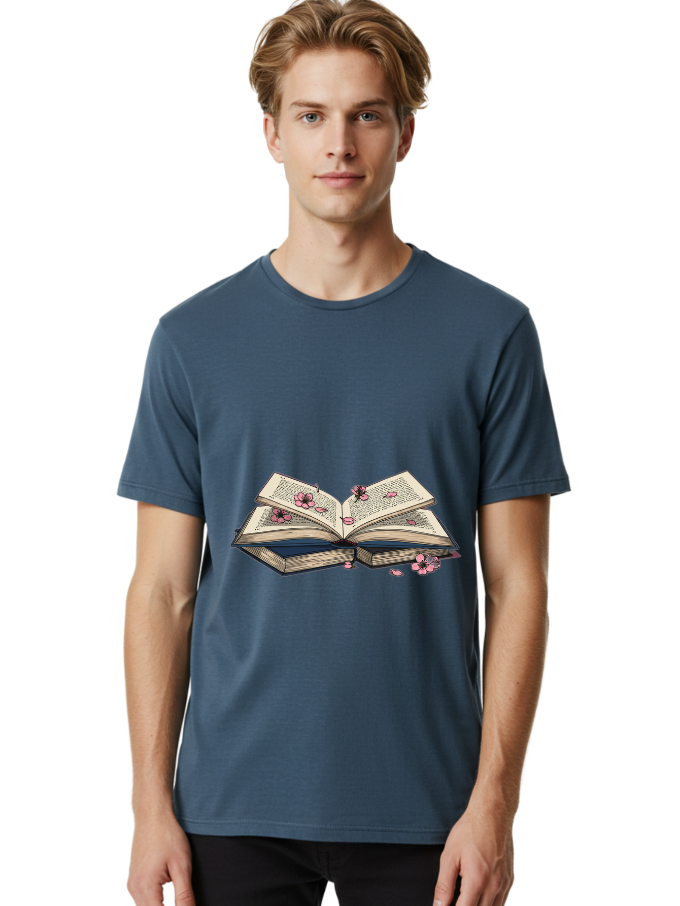 Open-Book-With-Flowers Men'S Graphic Tee, 100% Cotton, Comfortable Casual Summer Wear, Machine Washable, Vintage Camera, Old Camera, Antique Camera, Black Camera, Classic Photography, Photography Equipment, Nostalgic Device, Film Camera, Baj600 24