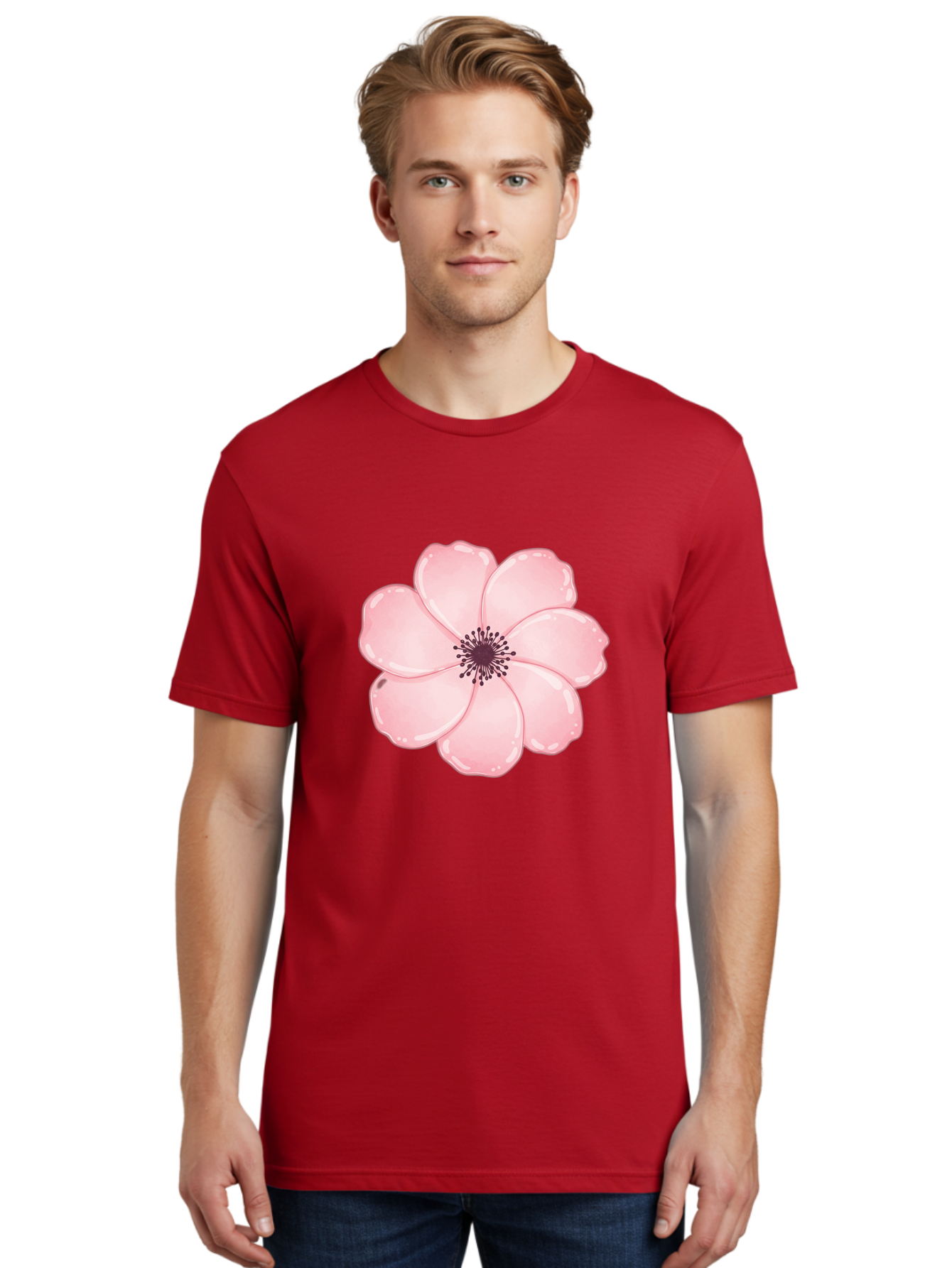 Pink-Flower Men'S Graphic Tee, 100% Cotton, Comfortable Casual Summer Wear, Machine Washable, Vintage Camera, Old Camera, Antique Camera, Black Camera, Classic Photography, Photography Equipment, Nostalgic Device, Film Camera, Camera Art Baj670 21