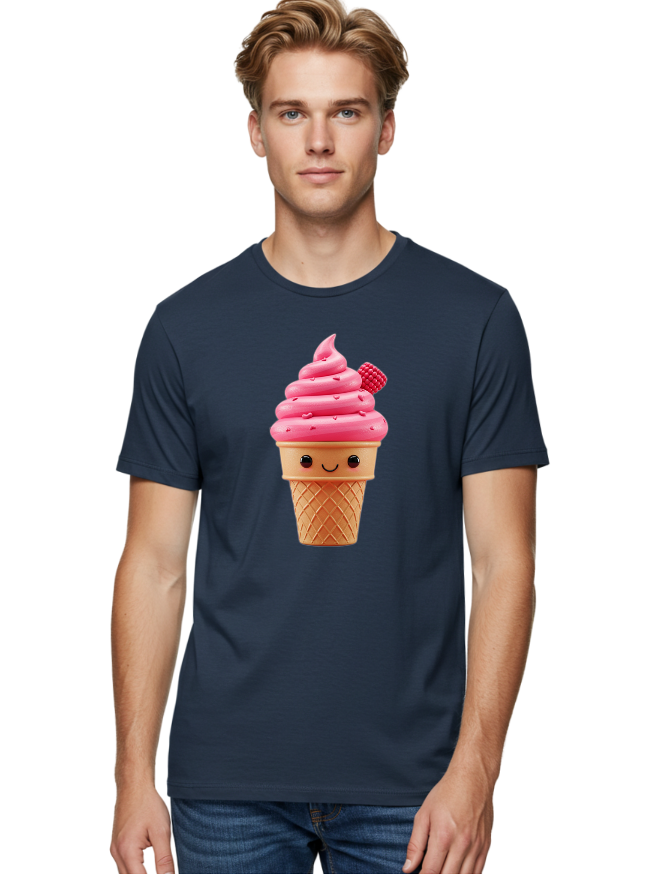 Pink-Ice-Cream-Cone-1 Men'S Graphic Tee, 100% Cotton, Comfortable Casual Summer Wear, Machine Washable, Vintage Camera, Old Camera, Antique Camera, Black Camera, Classic Photography, Photography Equipment, Nostalgic Device, Film Camera, Baj687 18