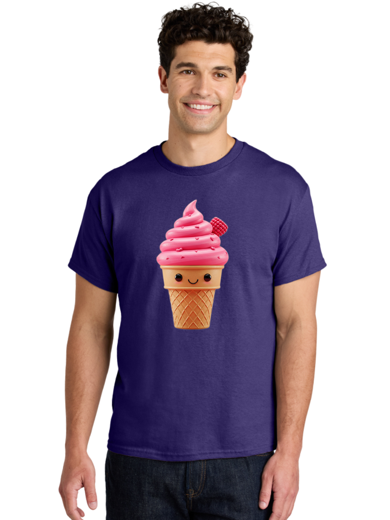 Pink-Ice-Cream-Cone-1 Men'S Graphic Tee, 100% Cotton, Comfortable Casual Summer Wear, Machine Washable, Vintage Camera, Old Camera, Antique Camera, Black Camera, Classic Photography, Photography Equipment, Nostalgic Device, Film Camera, Baj687 29