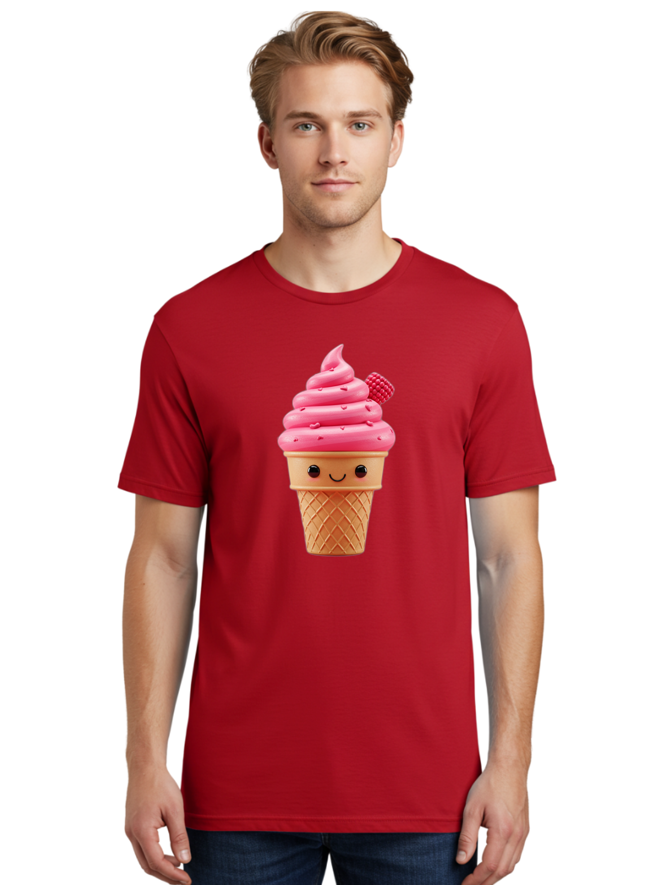 Pink-Ice-Cream-Cone-1 Men'S Graphic Tee, 100% Cotton, Comfortable Casual Summer Wear, Machine Washable, Vintage Camera, Old Camera, Antique Camera, Black Camera, Classic Photography, Photography Equipment, Nostalgic Device, Film Camera, Baj687 25