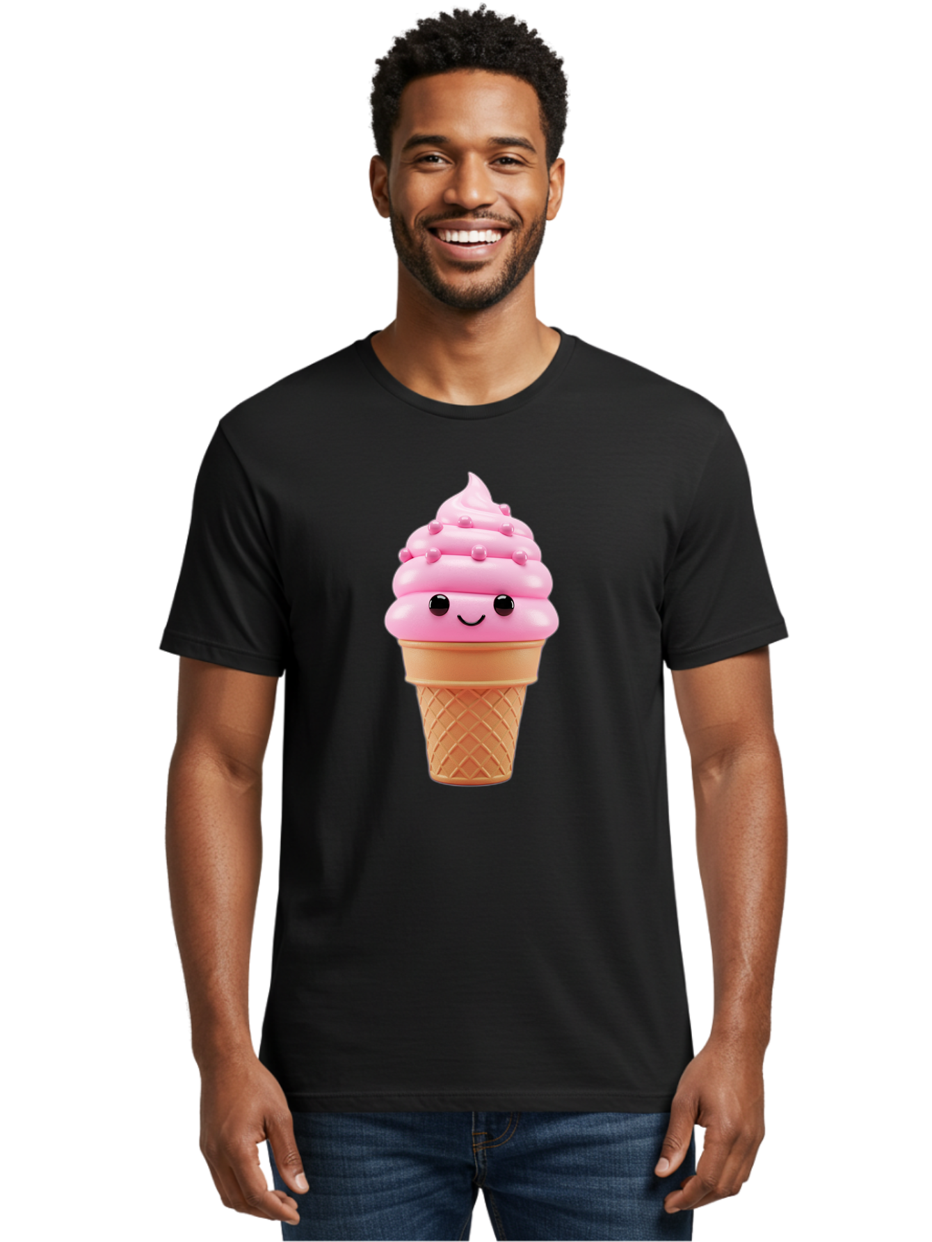 Pink-Ice-Cream-Cone Men'S Graphic Tee, 100% Cotton, Comfortable Casual Summer Wear, Machine Washable, Vintage Camera, Old Camera, Antique Camera, Black Camera, Classic Photography, Photography Equipment, Nostalgic Device, Film Camera, Baj688 16