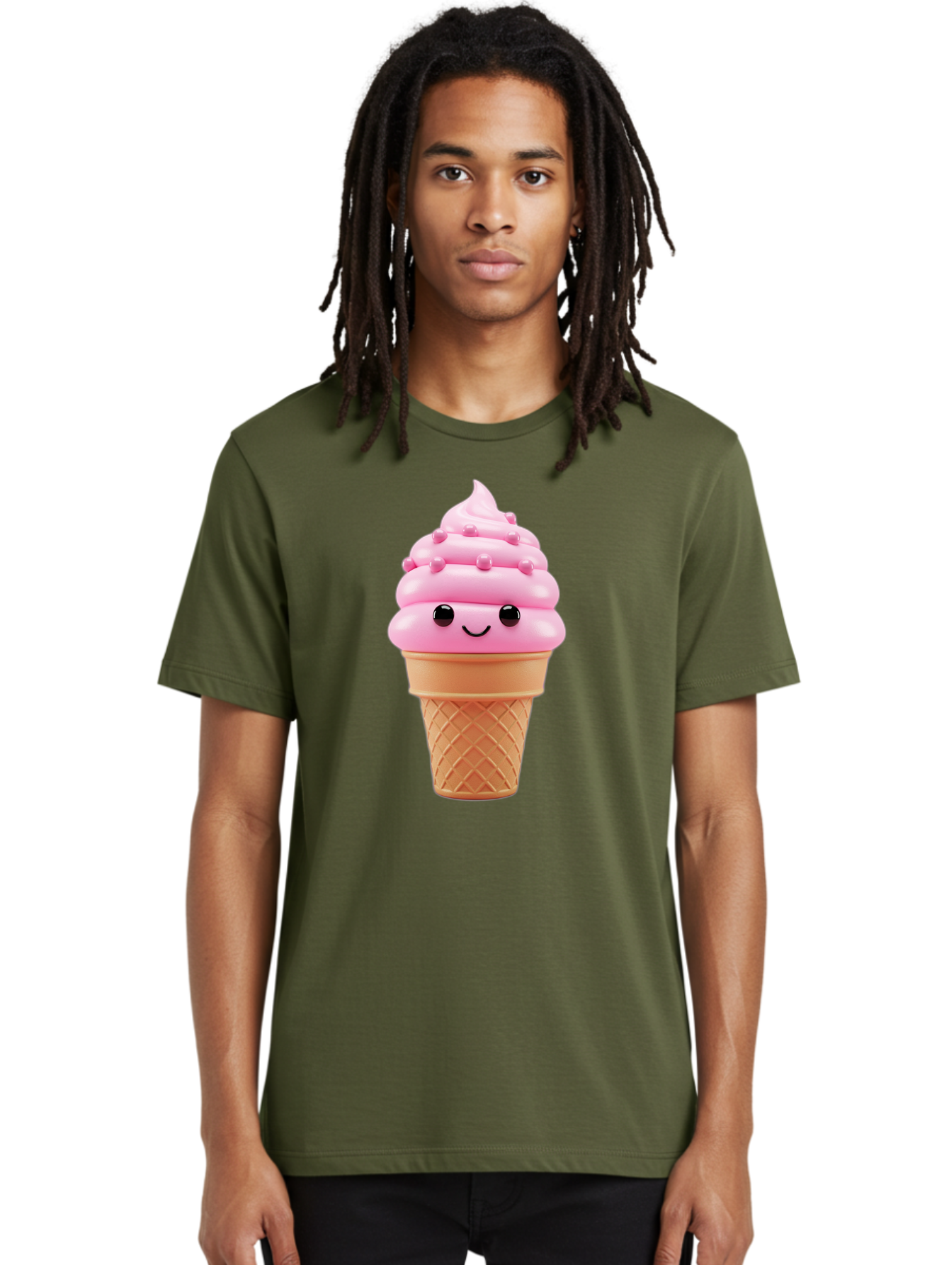 Pink-Ice-Cream-Cone Men'S Graphic Tee, 100% Cotton, Comfortable Casual Summer Wear, Machine Washable, Vintage Camera, Old Camera, Antique Camera, Black Camera, Classic Photography, Photography Equipment, Nostalgic Device, Film Camera, Baj688 24
