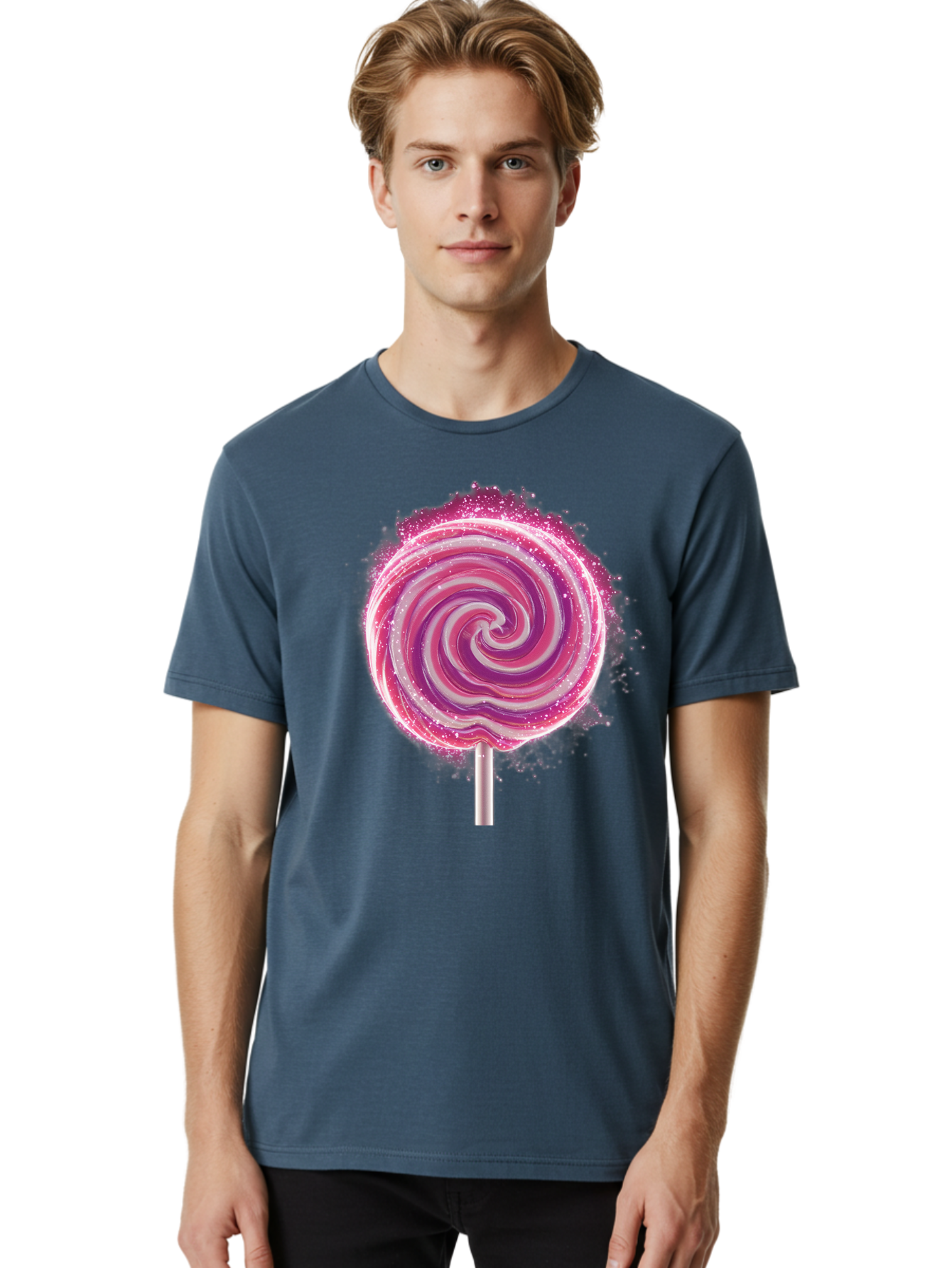 Pink-Swirl-Lollipop Men'S Graphic Tee, 100% Cotton, Comfortable Casual Summer Wear, Machine Washable, Vintage Camera, Old Camera, Antique Camera, Black Camera, Classic Photography, Photography Equipment, Nostalgic Device, Film Camera, Baj695 18