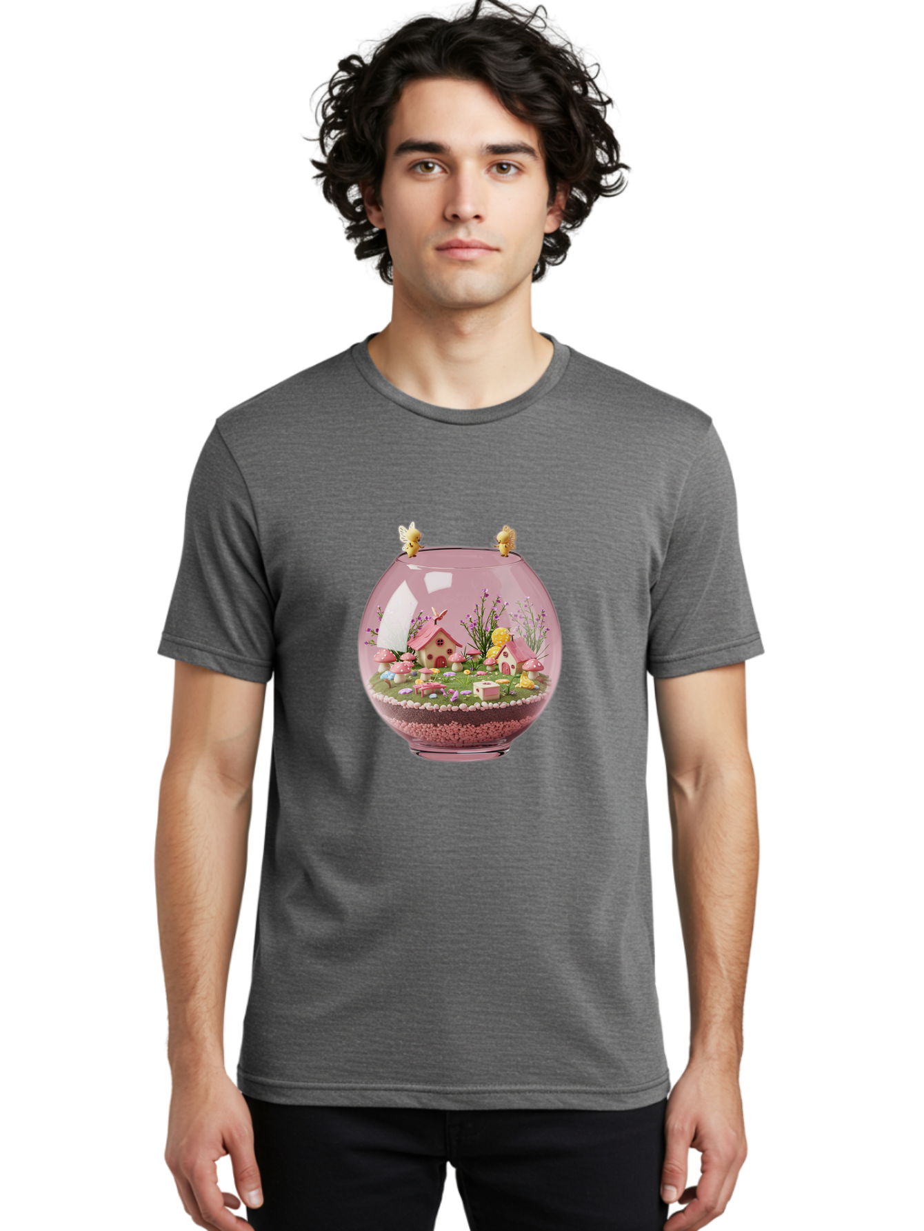 Pink-Terrarium Men'S Graphic Tee, 100% Cotton, Comfortable Casual Summer Wear, Machine Washable, Vintage Camera, Old Camera, Antique Camera, Black Camera, Classic Photography, Photography Equipment, Nostalgic Device, Film Camera, Camera Art Baj696 25