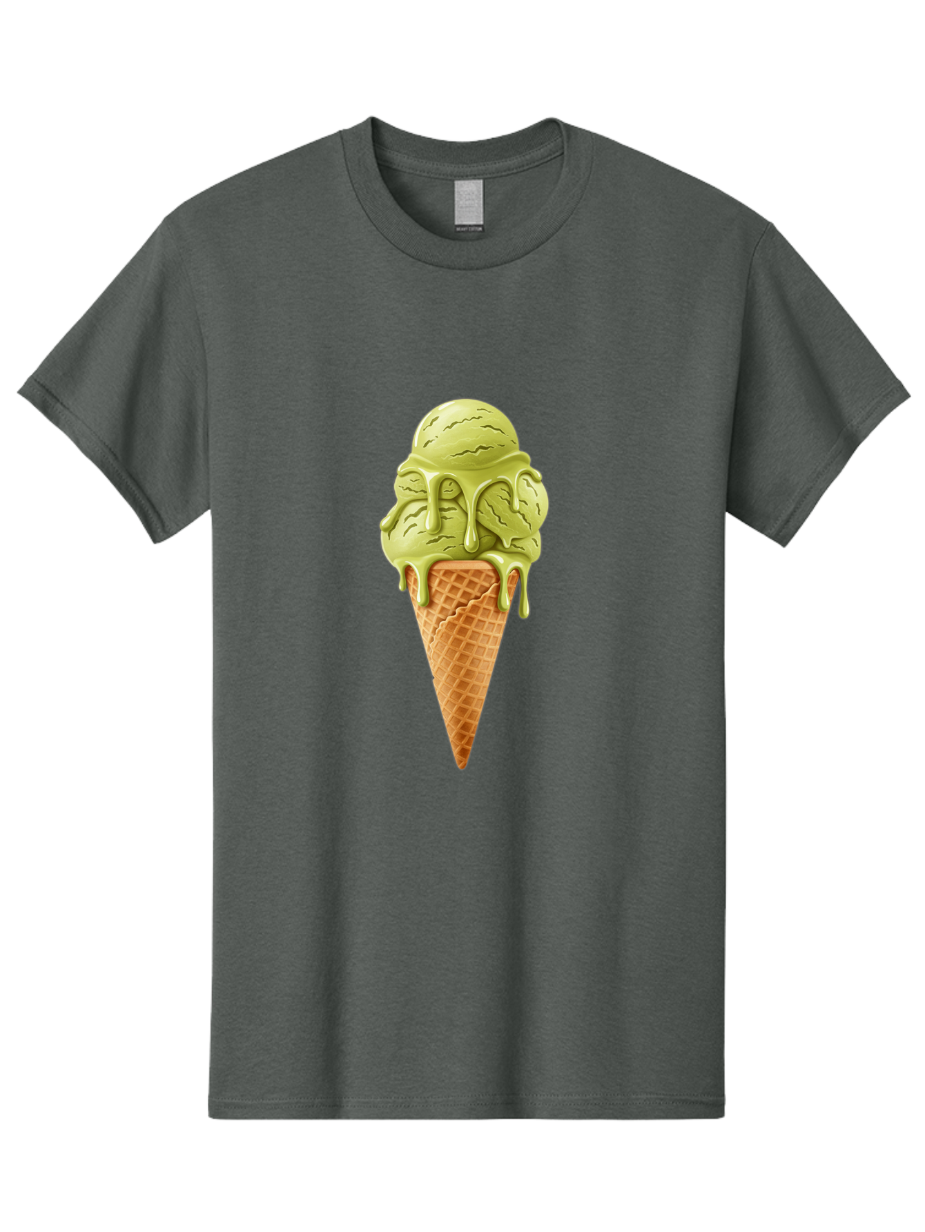 Pistachio-Ice-Cream-Cone Men'S Graphic Tee, 100% Cotton, Comfortable Casual Summer Wear, Machine Washable, Vintage Camera, Old Camera, Antique Camera, Black Camera, Classic Photography, Photography Equipment, Nostalgic Device, Film Camera, Baj697 2