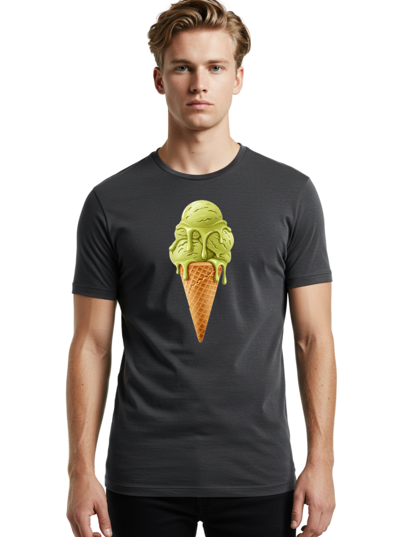 Pistachio-Ice-Cream-Cone Men'S Graphic Tee, 100% Cotton, Comfortable Casual Summer Wear, Machine Washable, Vintage Camera, Old Camera, Antique Camera, Black Camera, Classic Photography, Photography Equipment, Nostalgic Device, Film Camera, Baj697 26