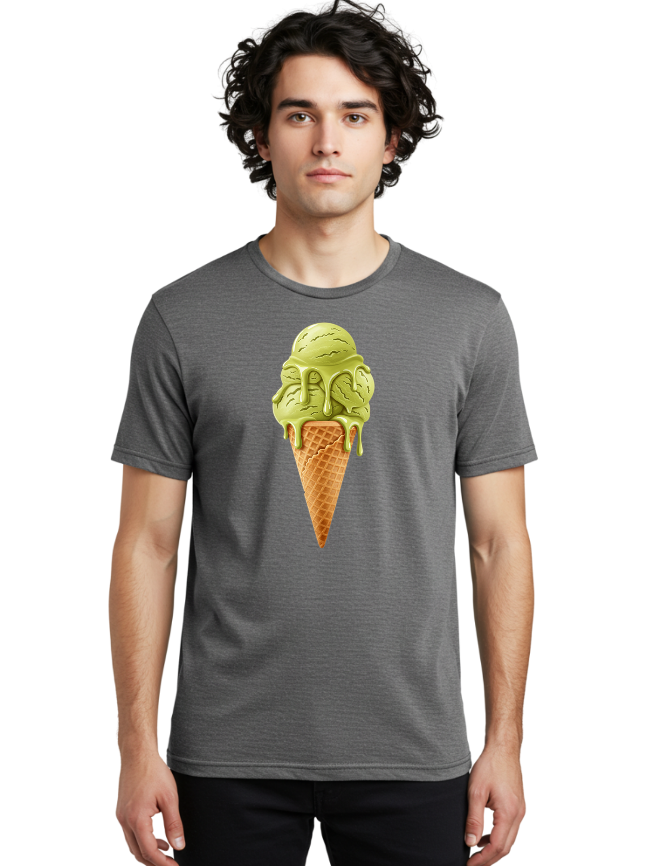 Pistachio-Ice-Cream-Cone Men'S Graphic Tee, 100% Cotton, Comfortable Casual Summer Wear, Machine Washable, Vintage Camera, Old Camera, Antique Camera, Black Camera, Classic Photography, Photography Equipment, Nostalgic Device, Film Camera, Baj697 20