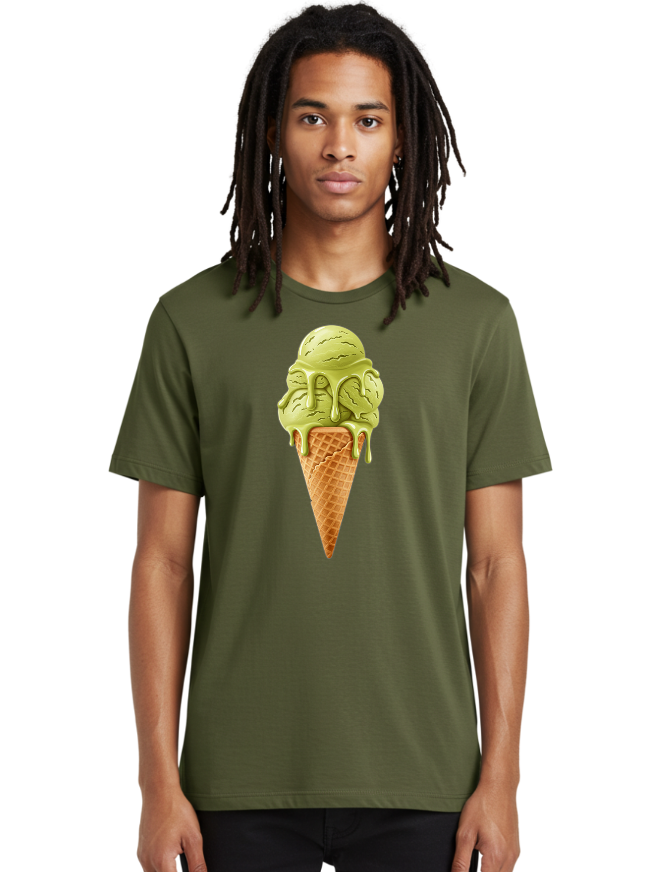 Pistachio-Ice-Cream-Cone Men'S Graphic Tee, 100% Cotton, Comfortable Casual Summer Wear, Machine Washable, Vintage Camera, Old Camera, Antique Camera, Black Camera, Classic Photography, Photography Equipment, Nostalgic Device, Film Camera, Baj697 21