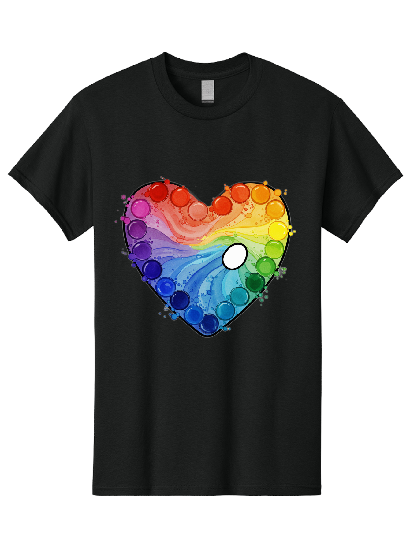 Pop-It-Heart-1 Men'S Graphic Tee, 100% Cotton, Comfortable Casual Summer Wear, Machine Washable, Vintage Camera, Old Camera, Antique Camera, Black Camera, Classic Photography, Photography Equipment, Nostalgic Device, Film Camera, Camera Art Baj698 2