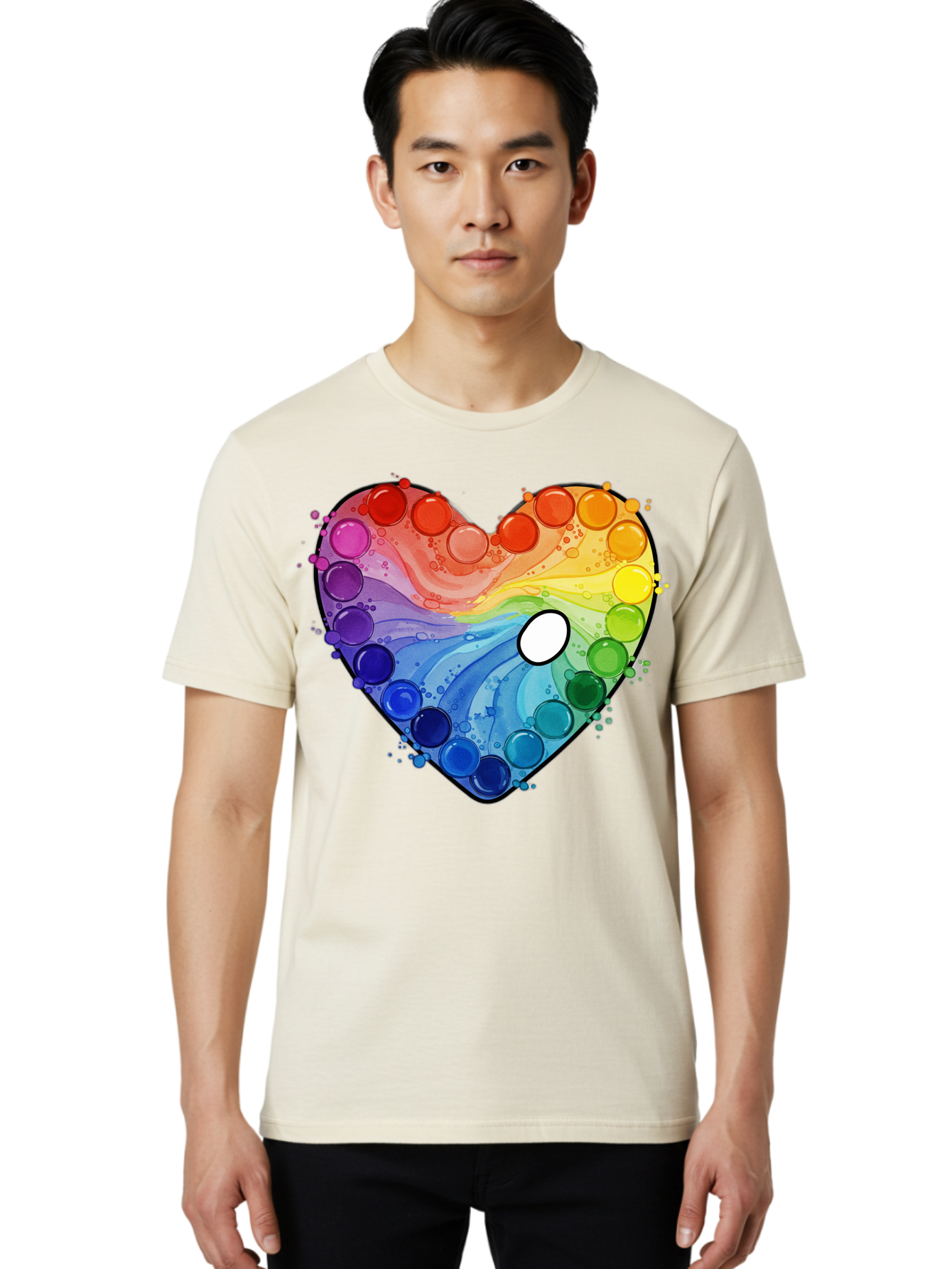 Pop-It-Heart-1 Men'S Graphic Tee, 100% Cotton, Comfortable Casual Summer Wear, Machine Washable, Vintage Camera, Old Camera, Antique Camera, Black Camera, Classic Photography, Photography Equipment, Nostalgic Device, Film Camera, Camera Art Baj698 16